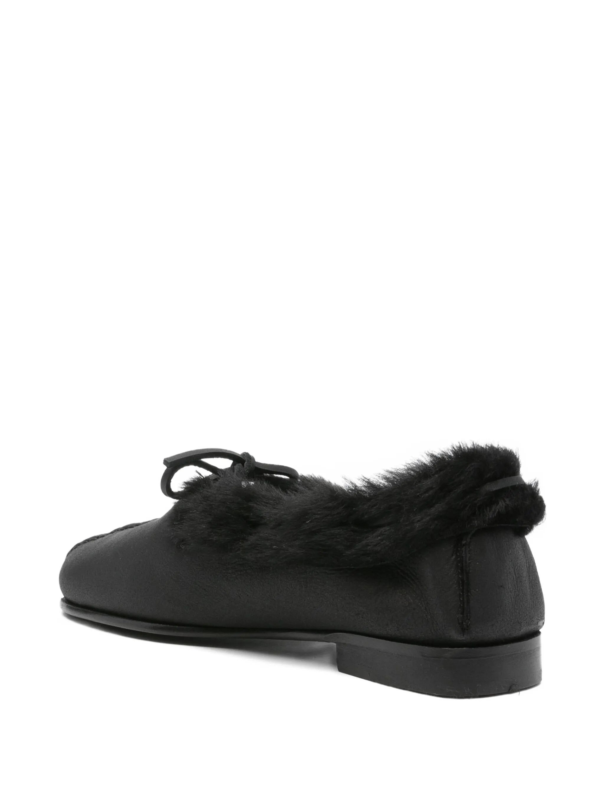 Hereu Fur-trimmed Leather Loafers - 4