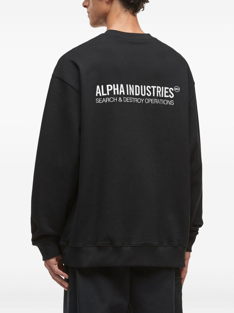tiger-embroidered crew-neck sweatshirt 4