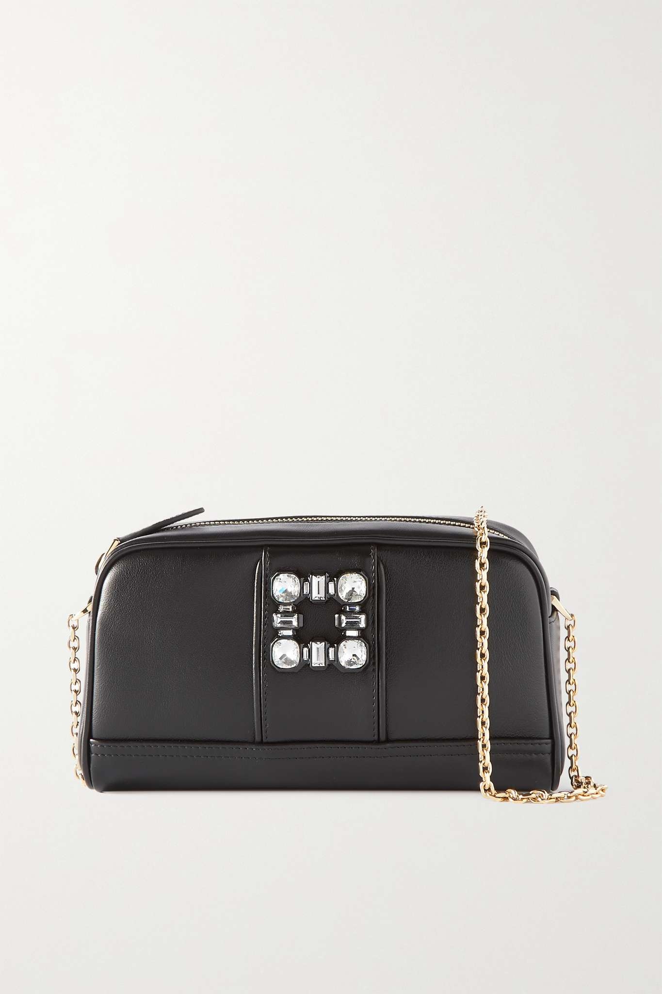 Walky Viv mini crystal-embellished leather shoulder bag - 1