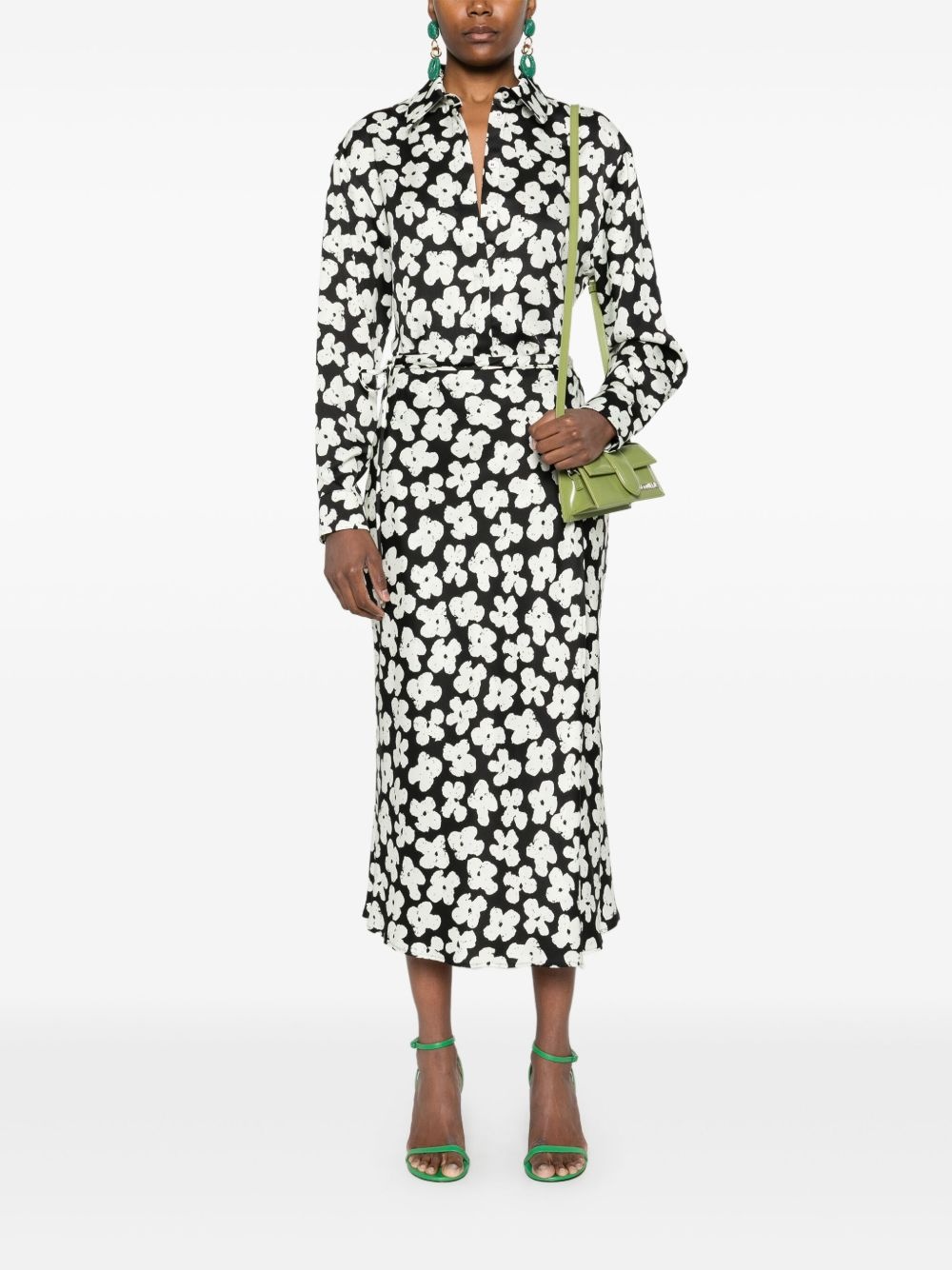 floral-print midi skirt - 2