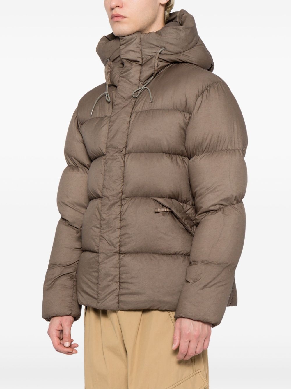 high-neck hooded puffer jacket - 3