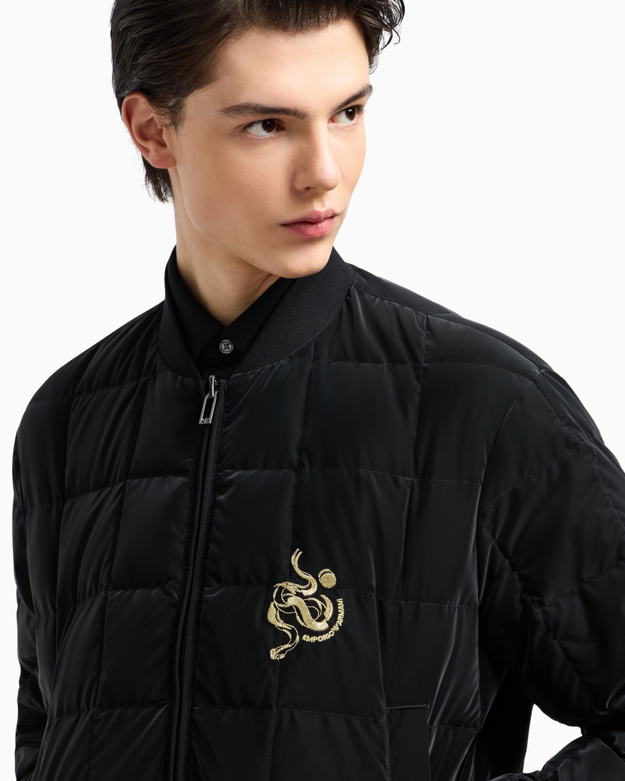 REVERSIBLE BLOUSON IN SHINY QUILTED NYLON WITH LUNAR NEW YEAR EMBROIDERY - 7