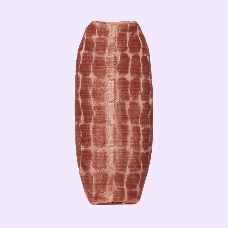 Crocodile velvet jacquard handbag 8