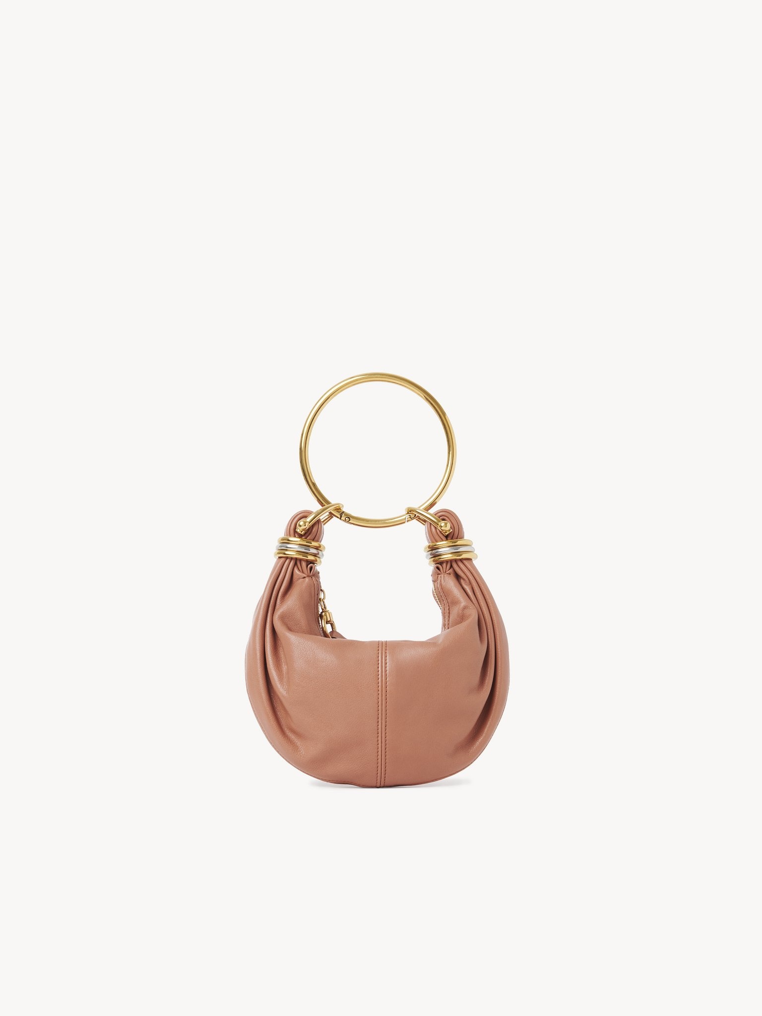 MINI BRACELET HOBO BAG IN GRAINED LEATHER - 5