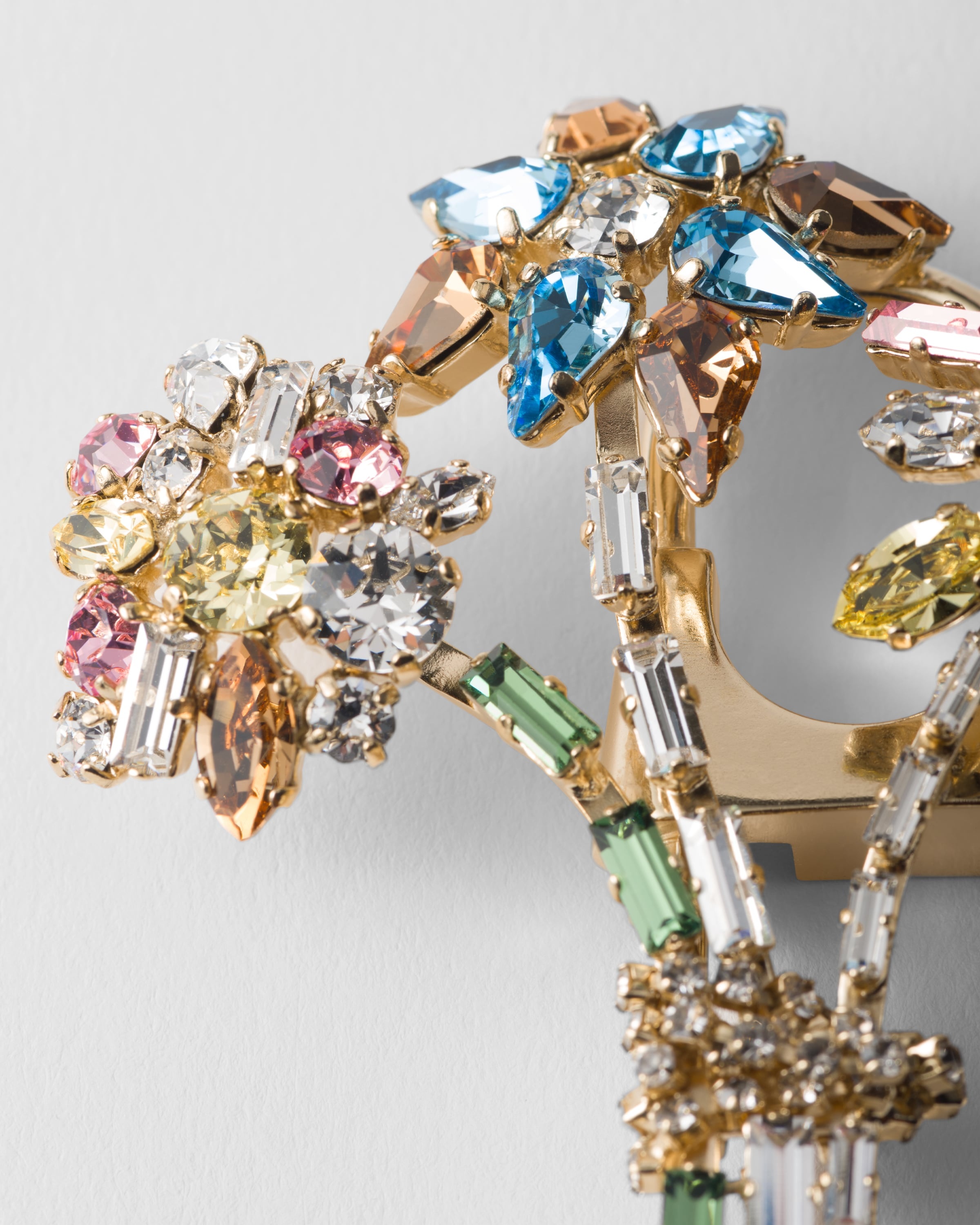 Metal brooch with crystals - 2