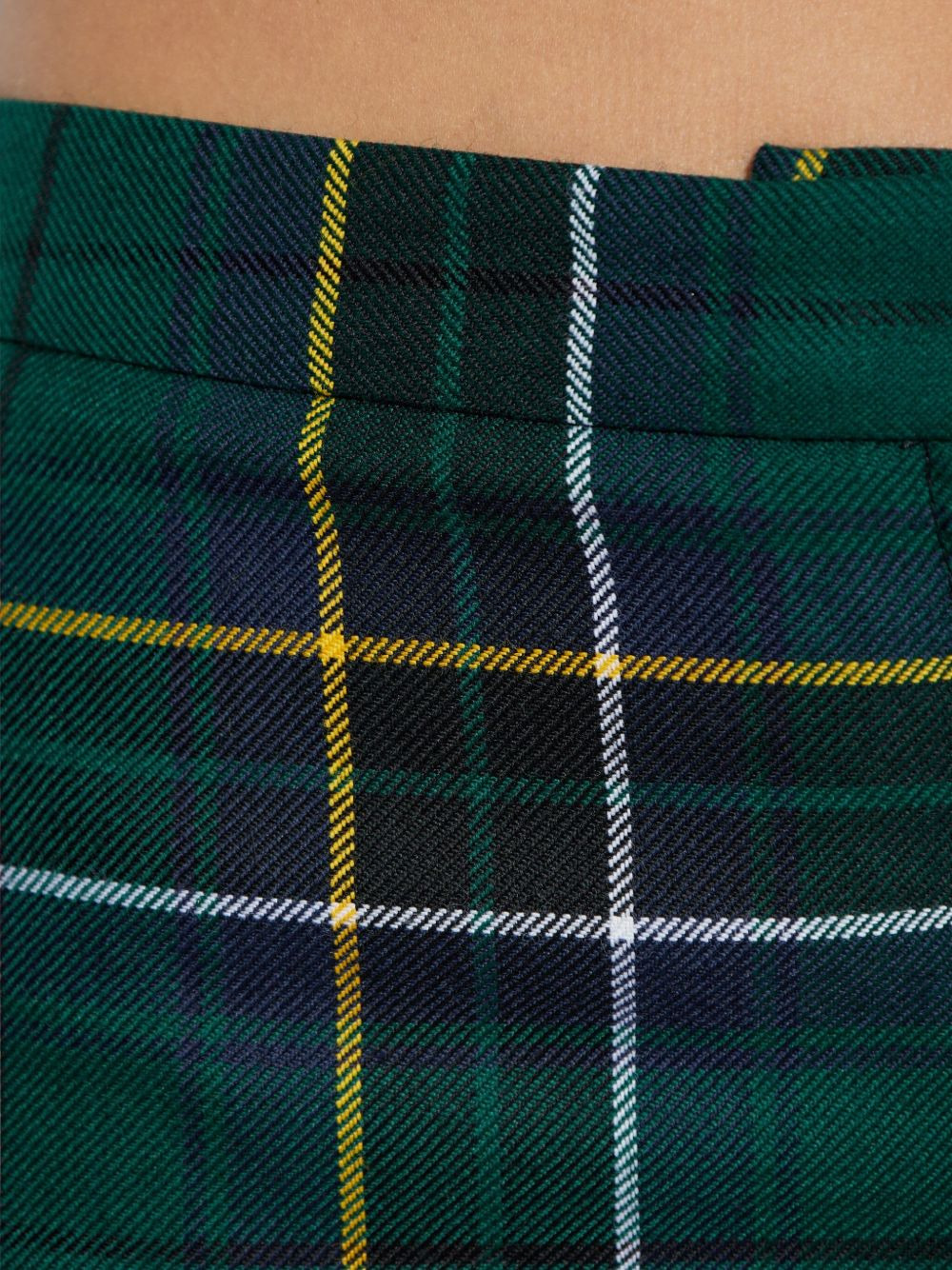plaid wool trousers - 5