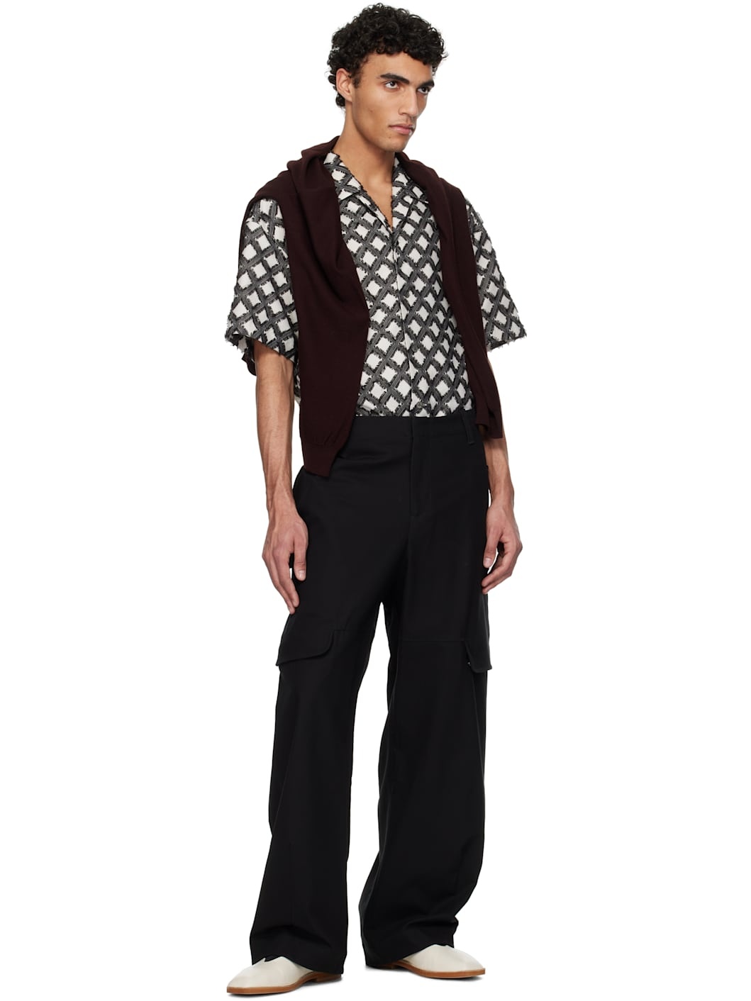 Black Index Cargo Pants - 4