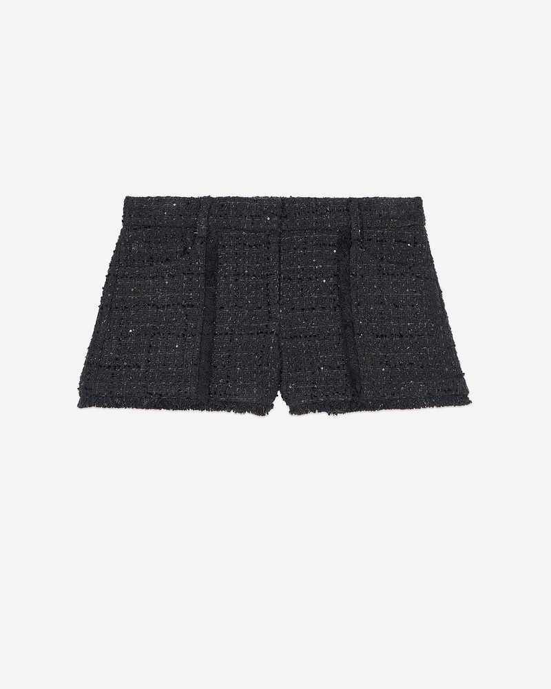 BLACK TWEED SHORTS 1