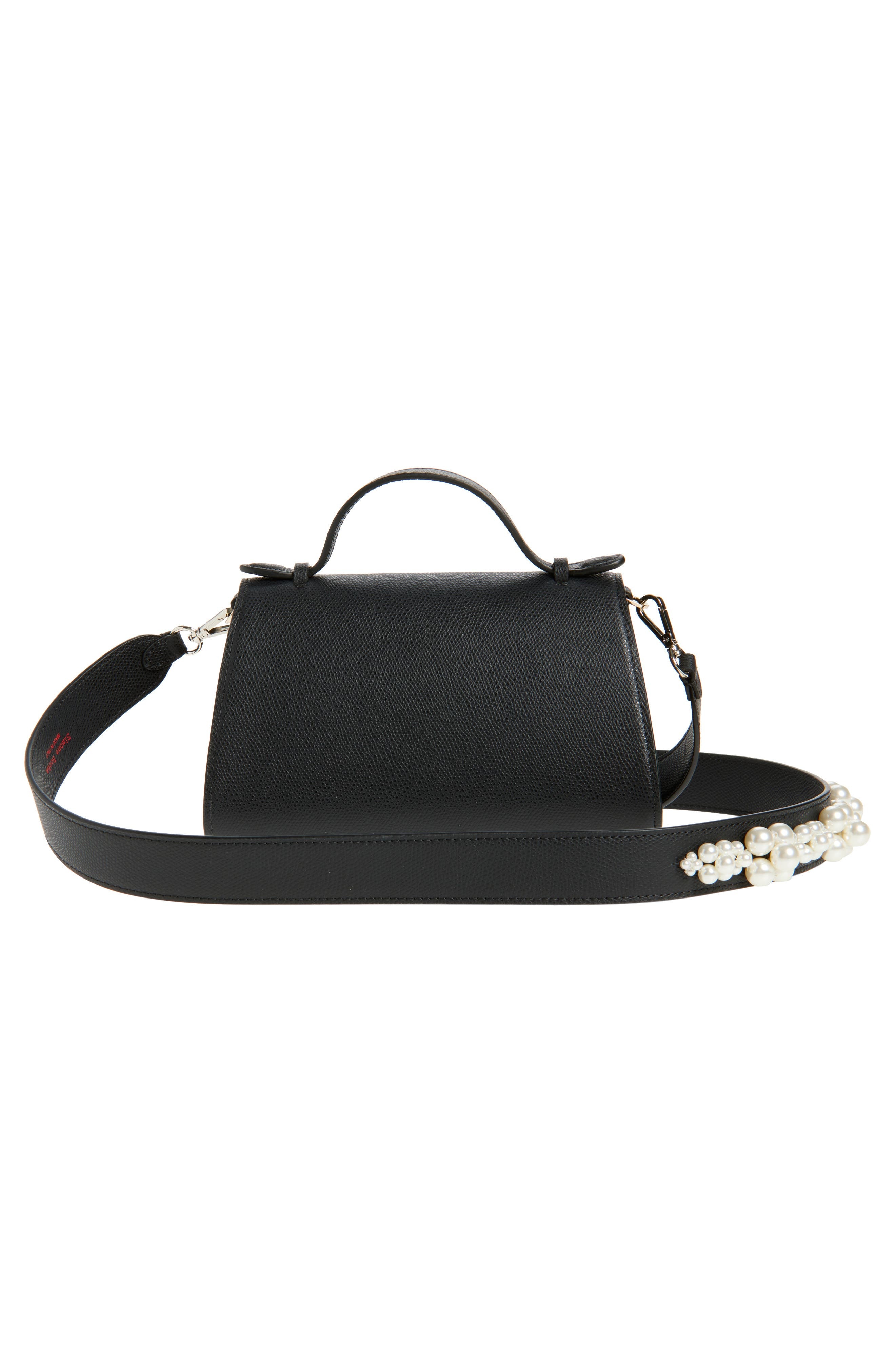 Simone Rocha Pochette Valentine Leather Crossbody Bag in Black/Pearl at Nordstrom - 5