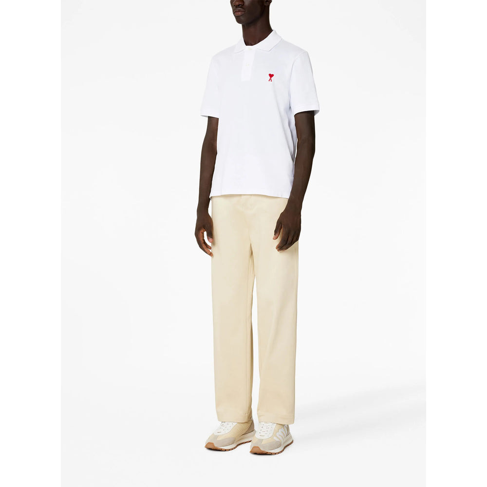 Ami Paris White Polo Shirts Men - 5