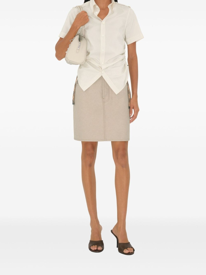 Burberry Equestrian Knight denim skirt outlook