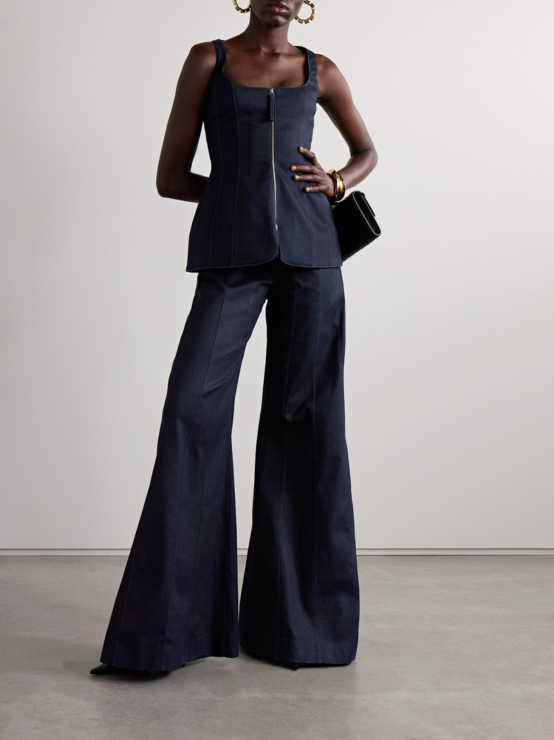 CAROLINA HERRERA Denim Peplum Tank outlook