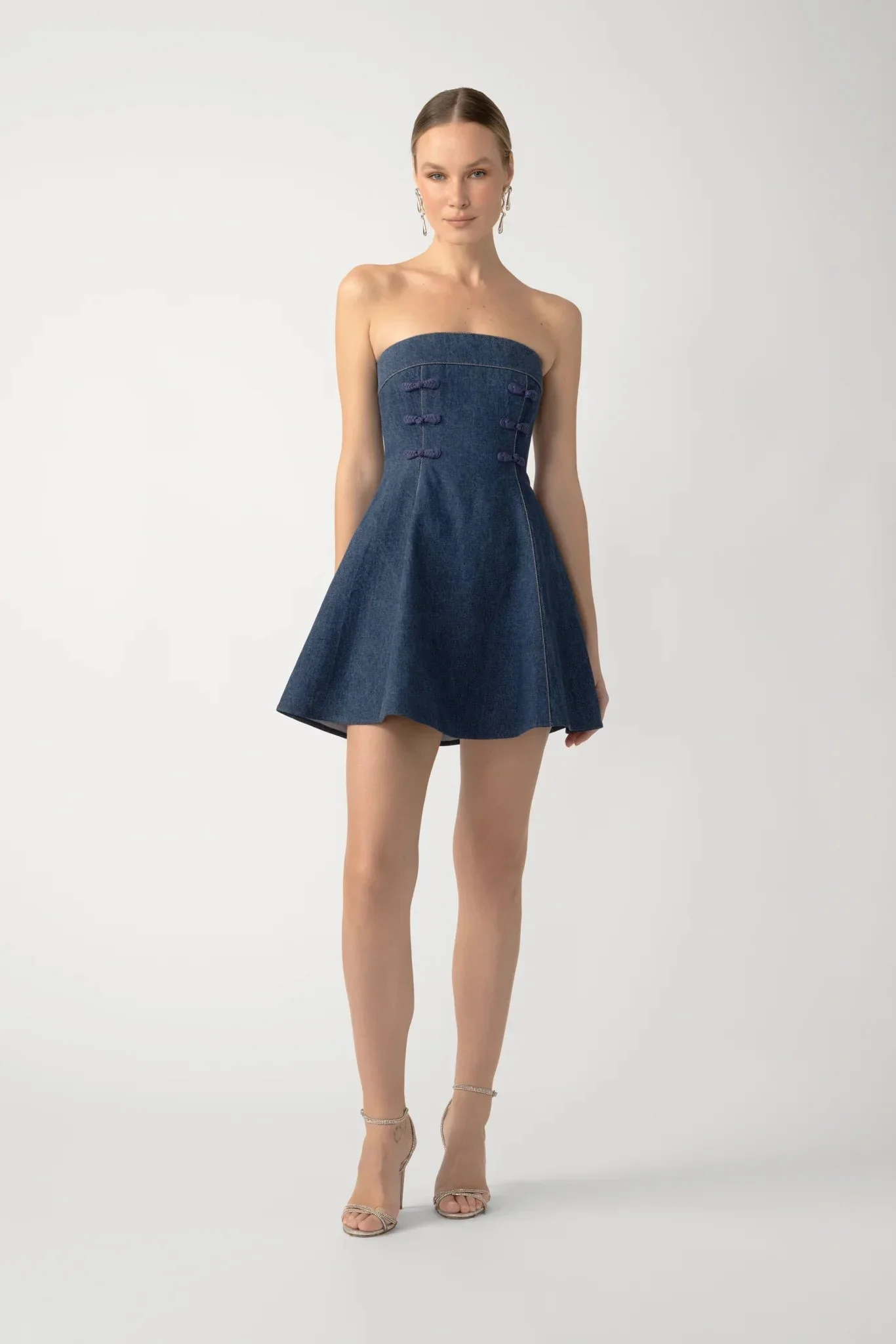 TAI DENIM MINI DRESS - 1