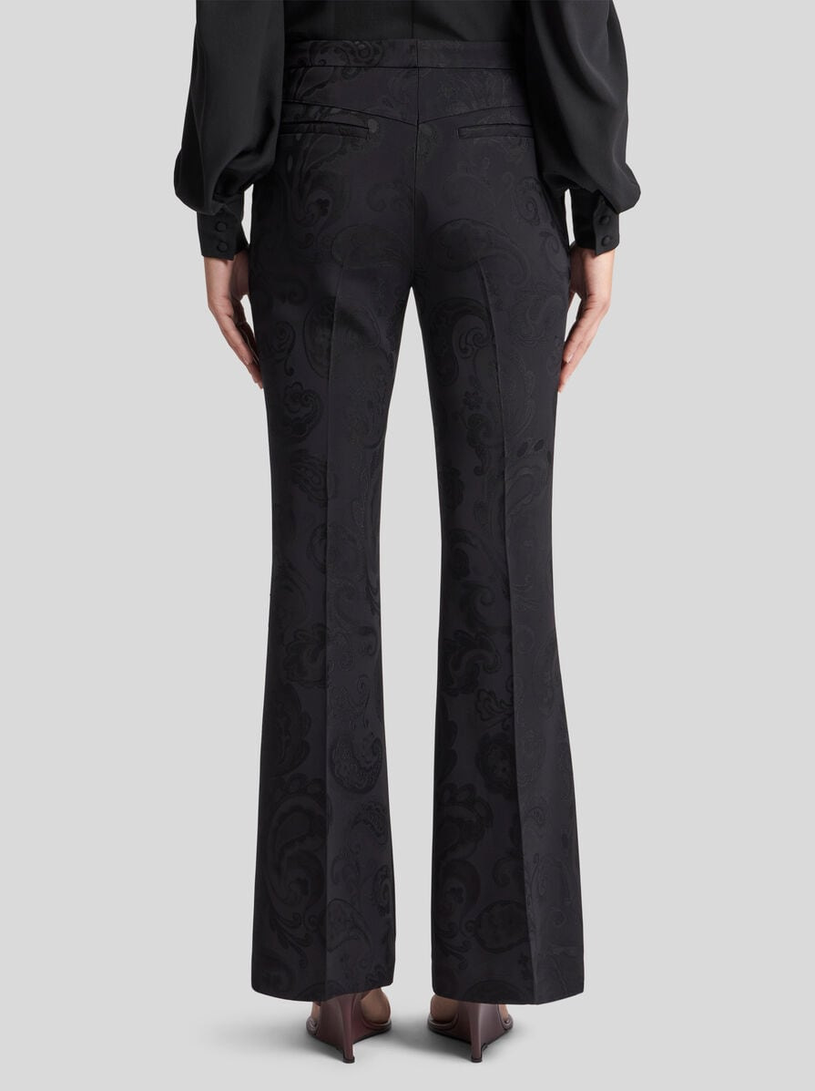 FLARED PAISLEY JACQUARD TROUSERS - 5