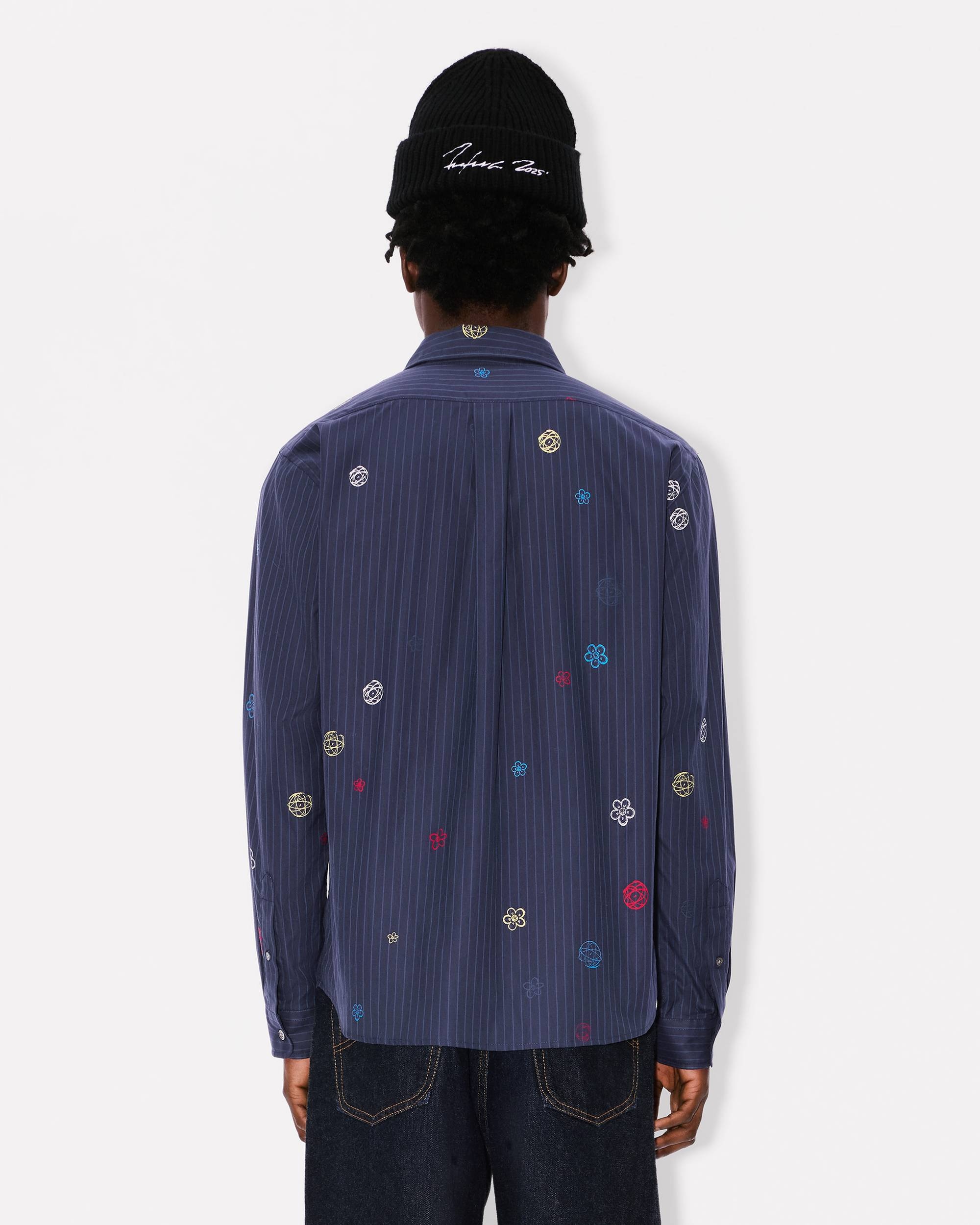 'Kenzo x Futura 2000' embroidered casual shirt in cotton poplin - 4