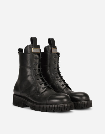 Dolce & Gabbana Boarded calfskin boots with extra-light sole outlook