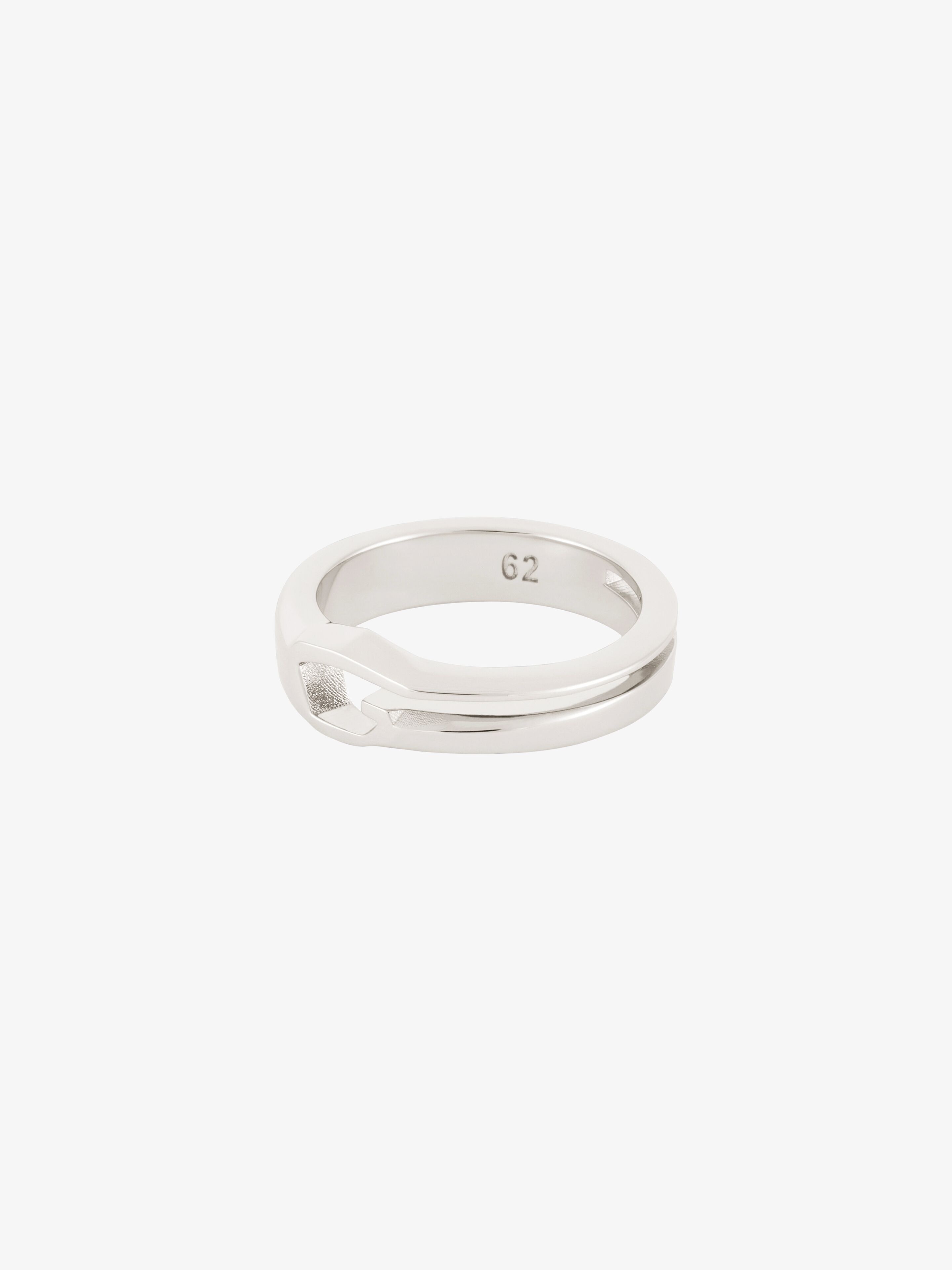 G-CUT RING IN SILVER METAL FINISH - 2
