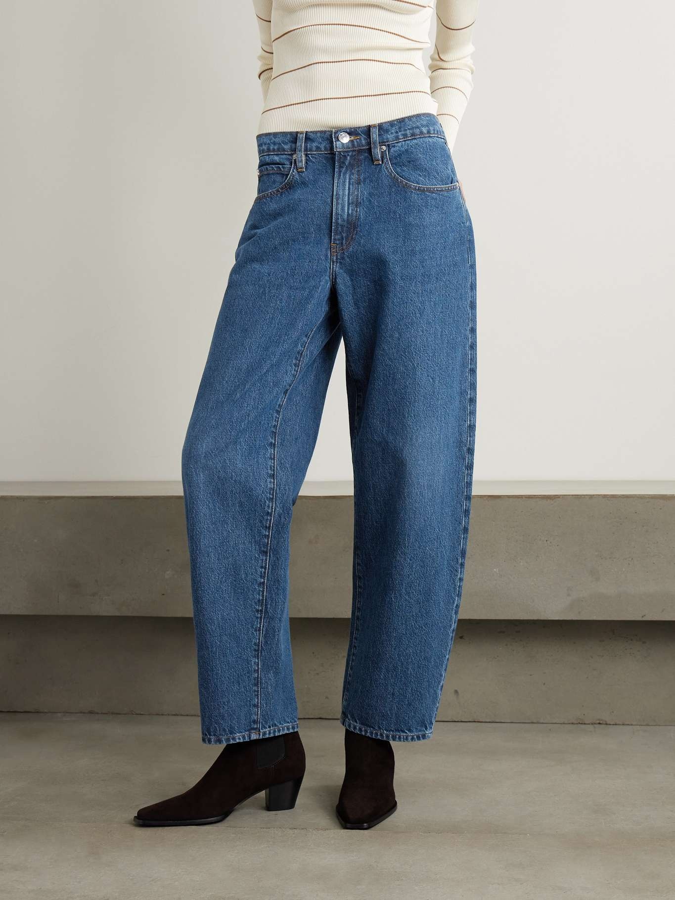 Low Slung Barrel boyfriend jeans Mid denim - 3