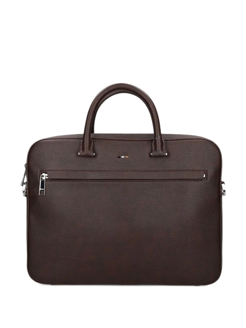 Ray grain-texture zip-fastening laptop bag - 1