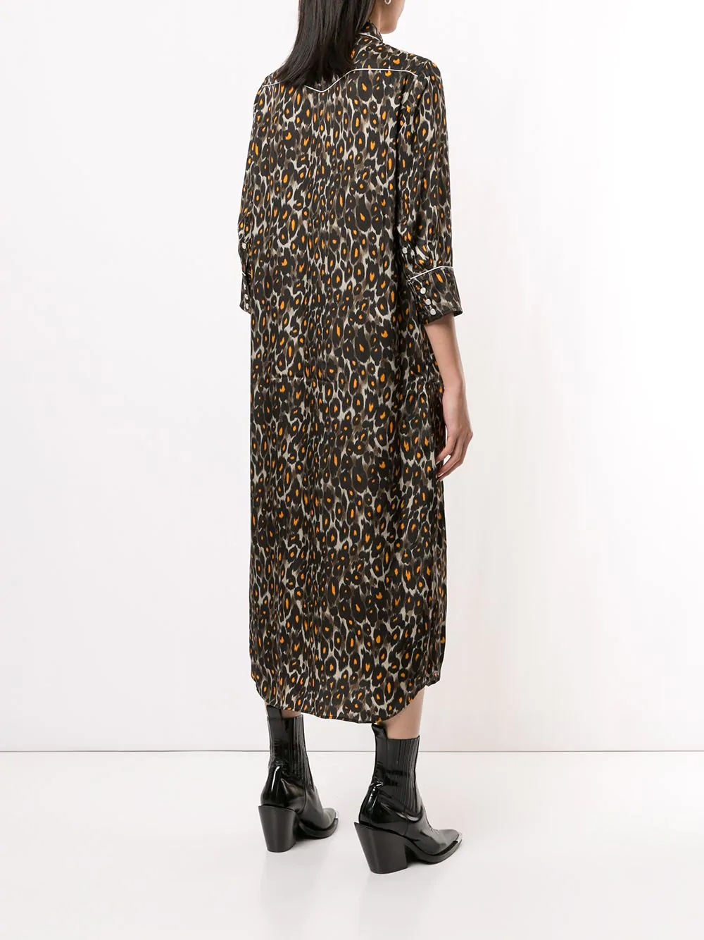 leopard print cowboy dress - 4