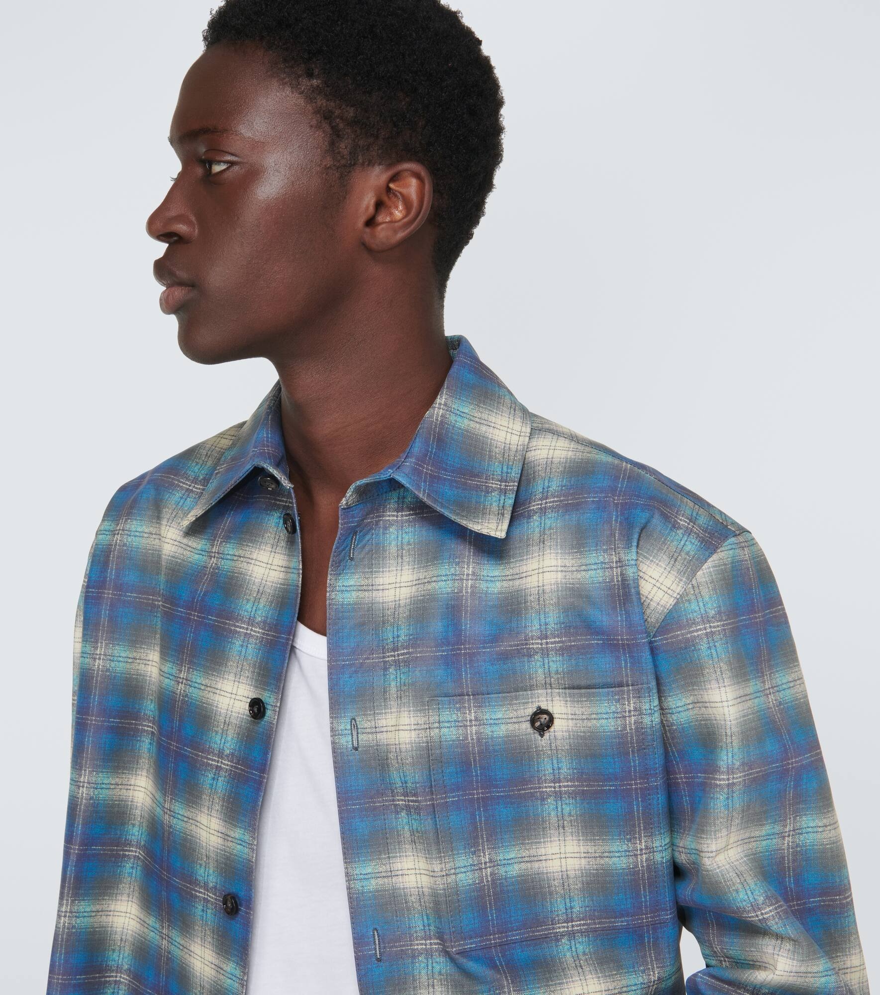Checked leather shirt - 5