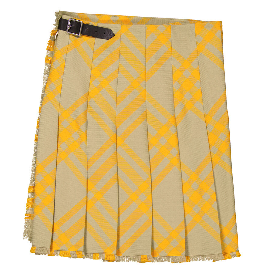 Burberry Check-Pattern Frayed Skirt - 2