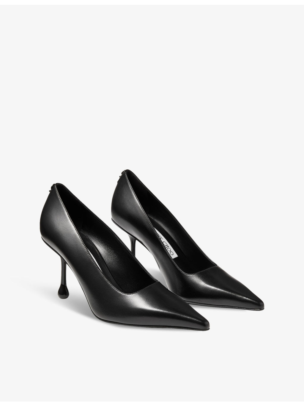Ixia 80 logo-embellished leather heeled courts - 3