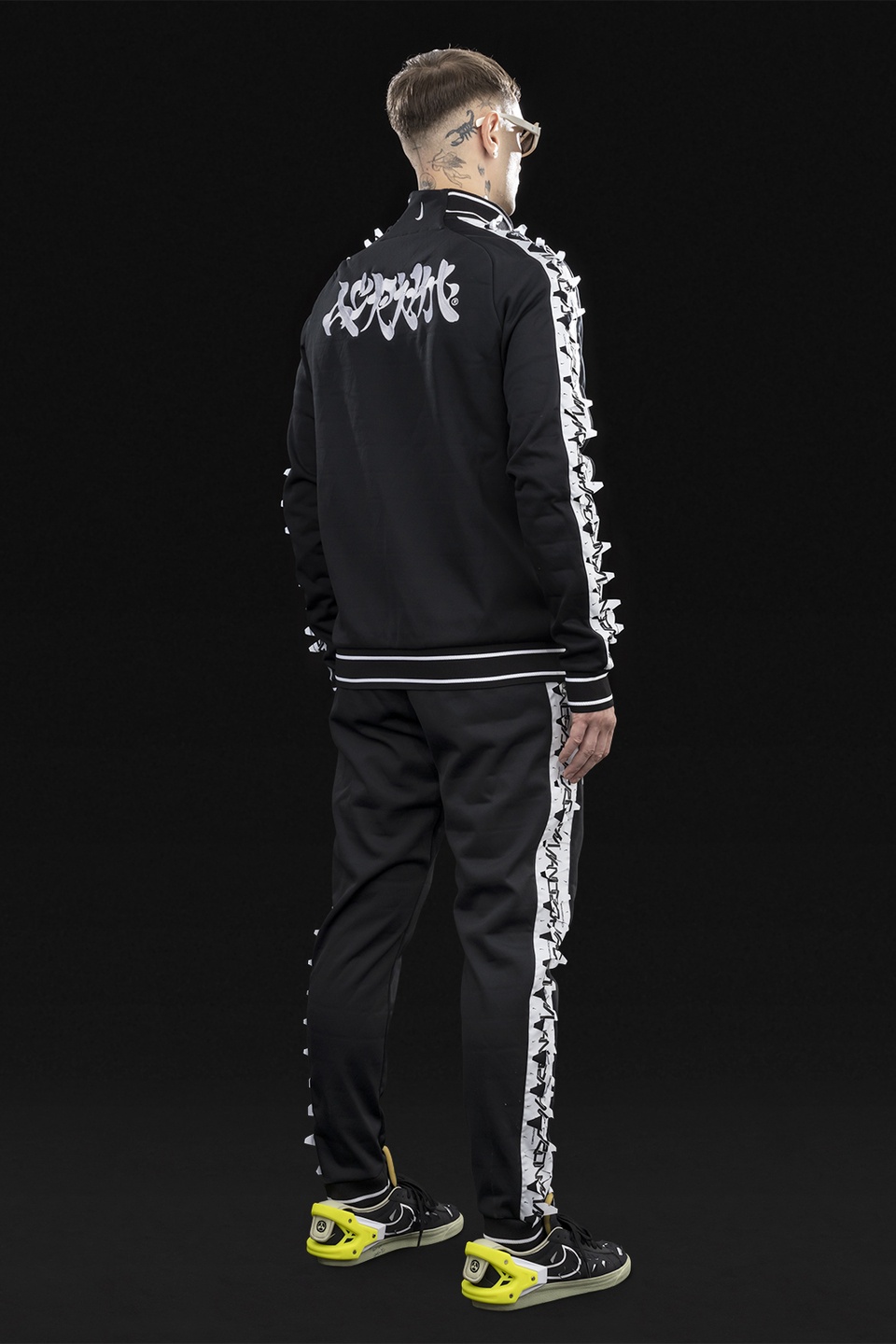 GGG-J1-010 Nike® Acronym® Track Jacket Knit Black/White - 4