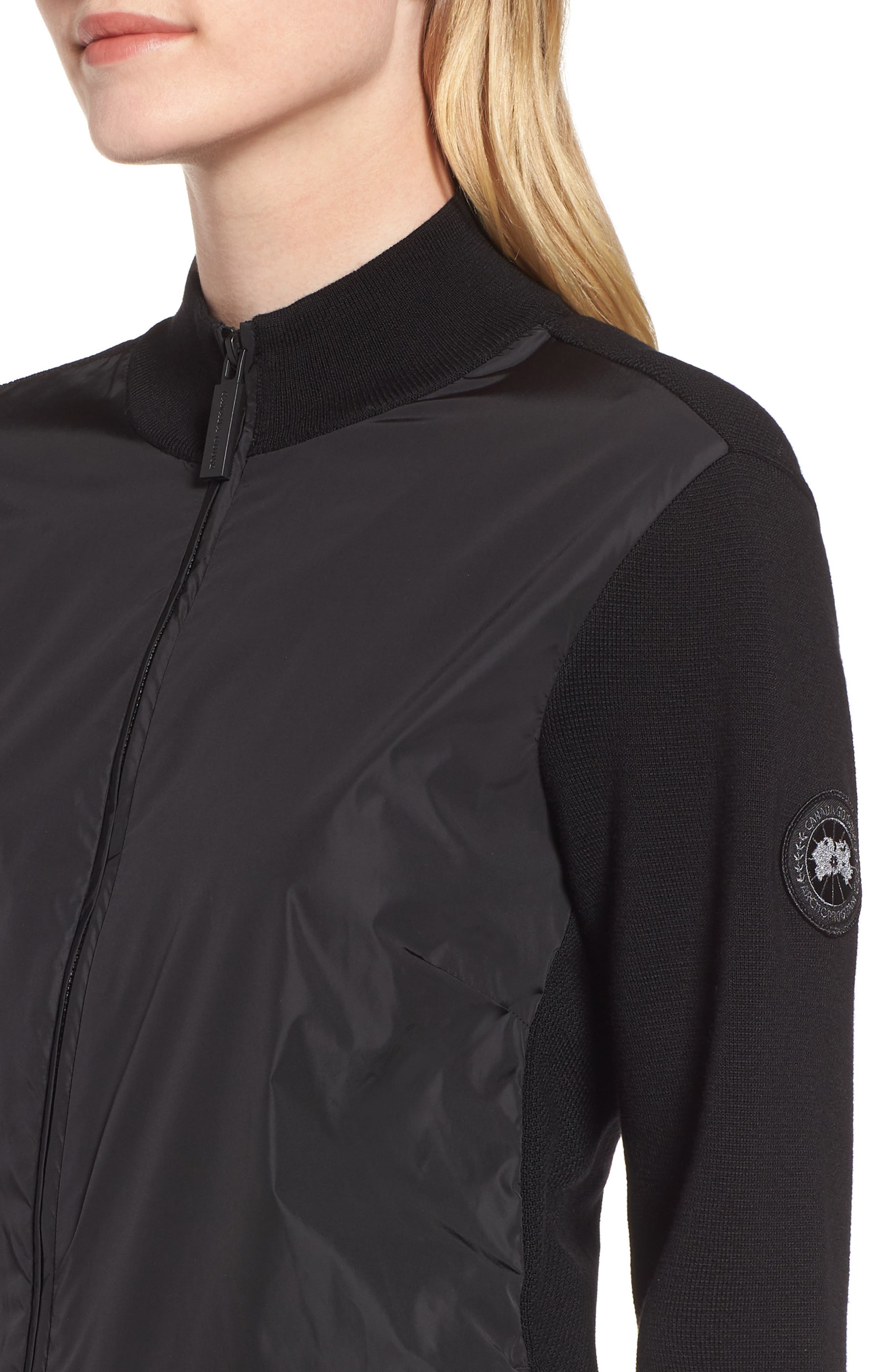 Canada Goose Windbridge Zip Front Sweater Jacket in Black at Nordstrom - 4