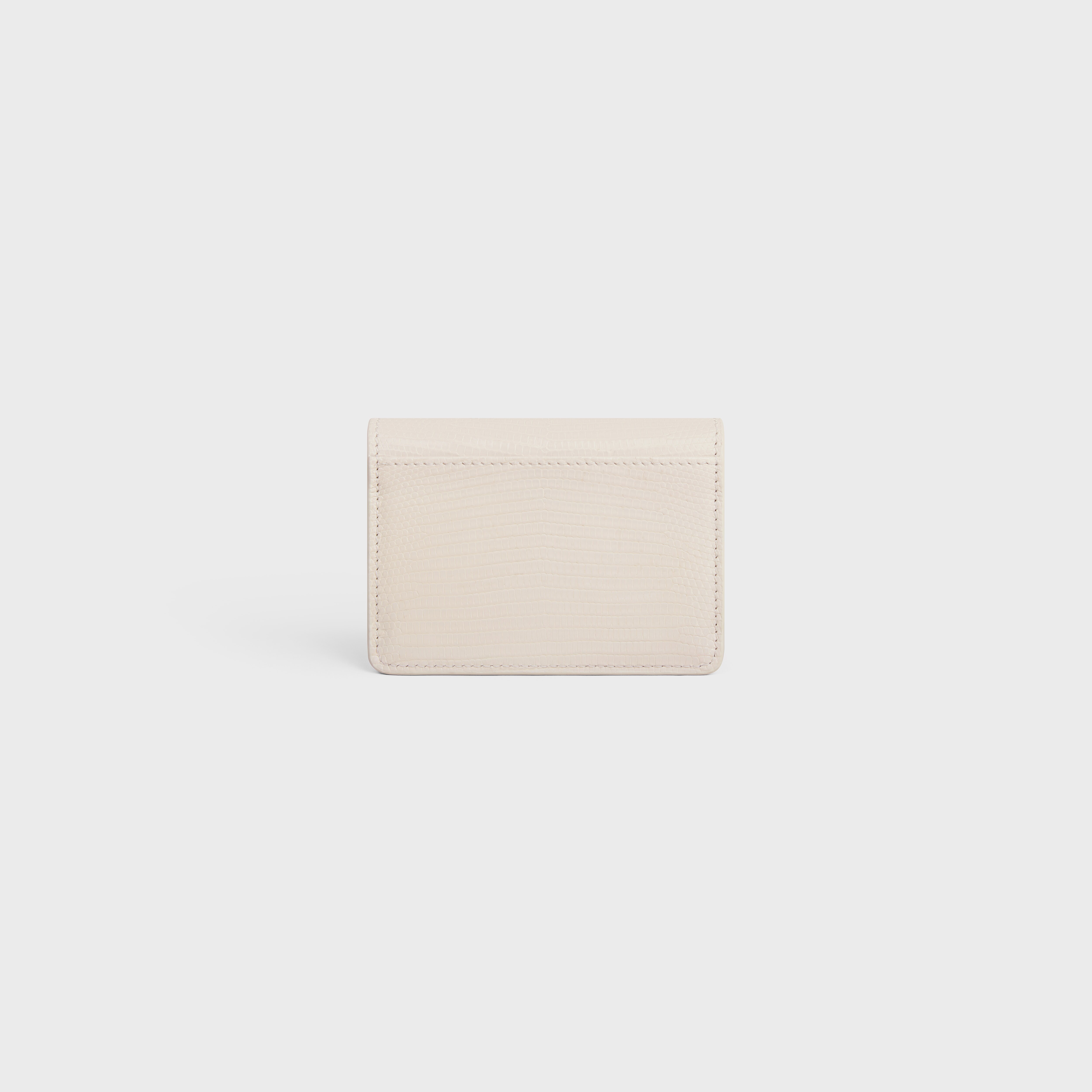 CARD HOLDER WITH FLAP TRIOMPHE IN LIZARD - 3