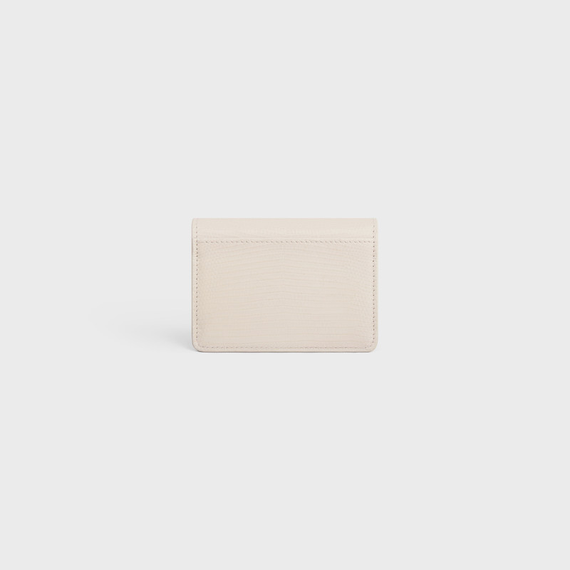 CARD HOLDER WITH FLAP TRIOMPHE IN LIZARD 3