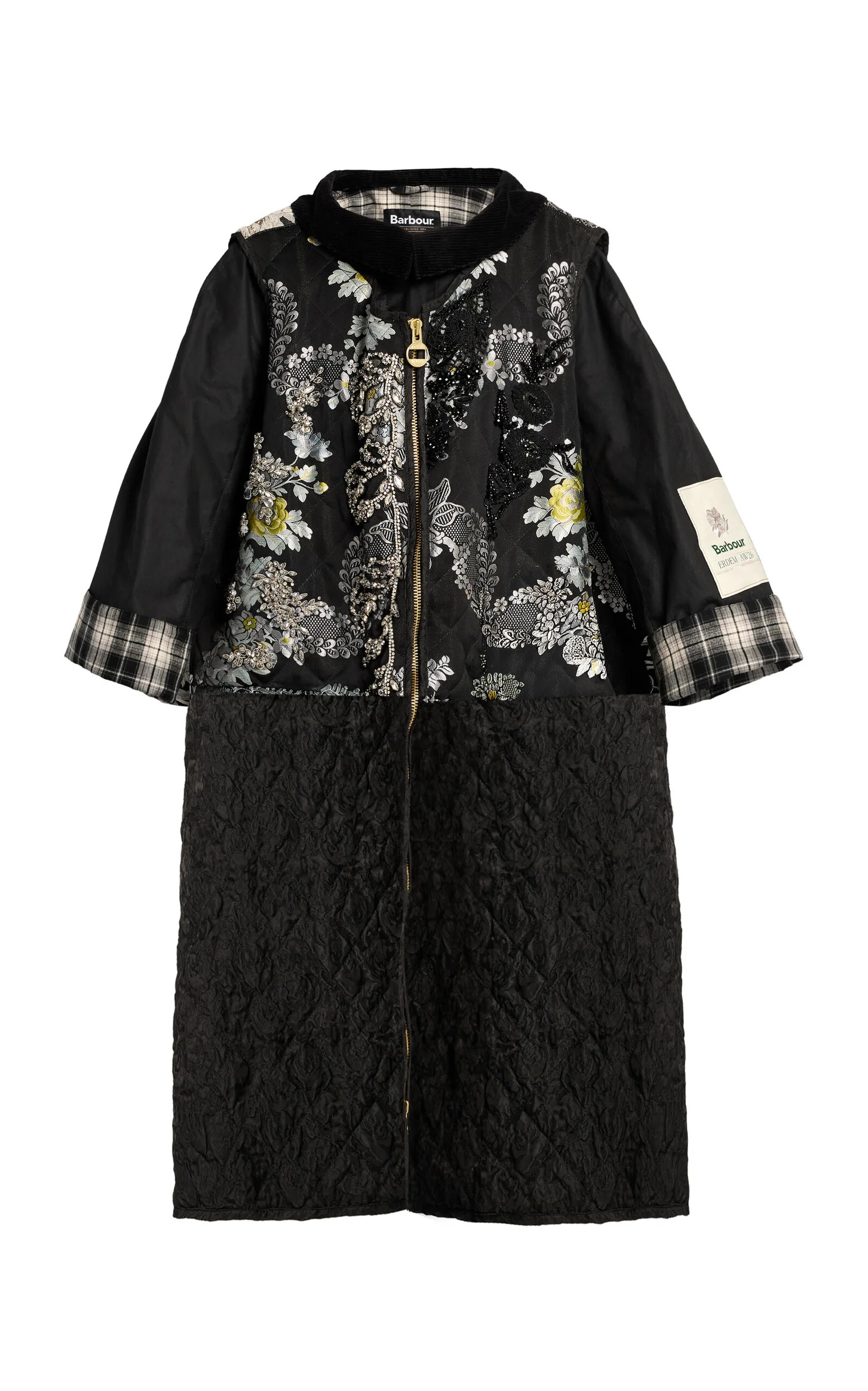 Cotton Jacquard Gilet Barbour Coat black - 1