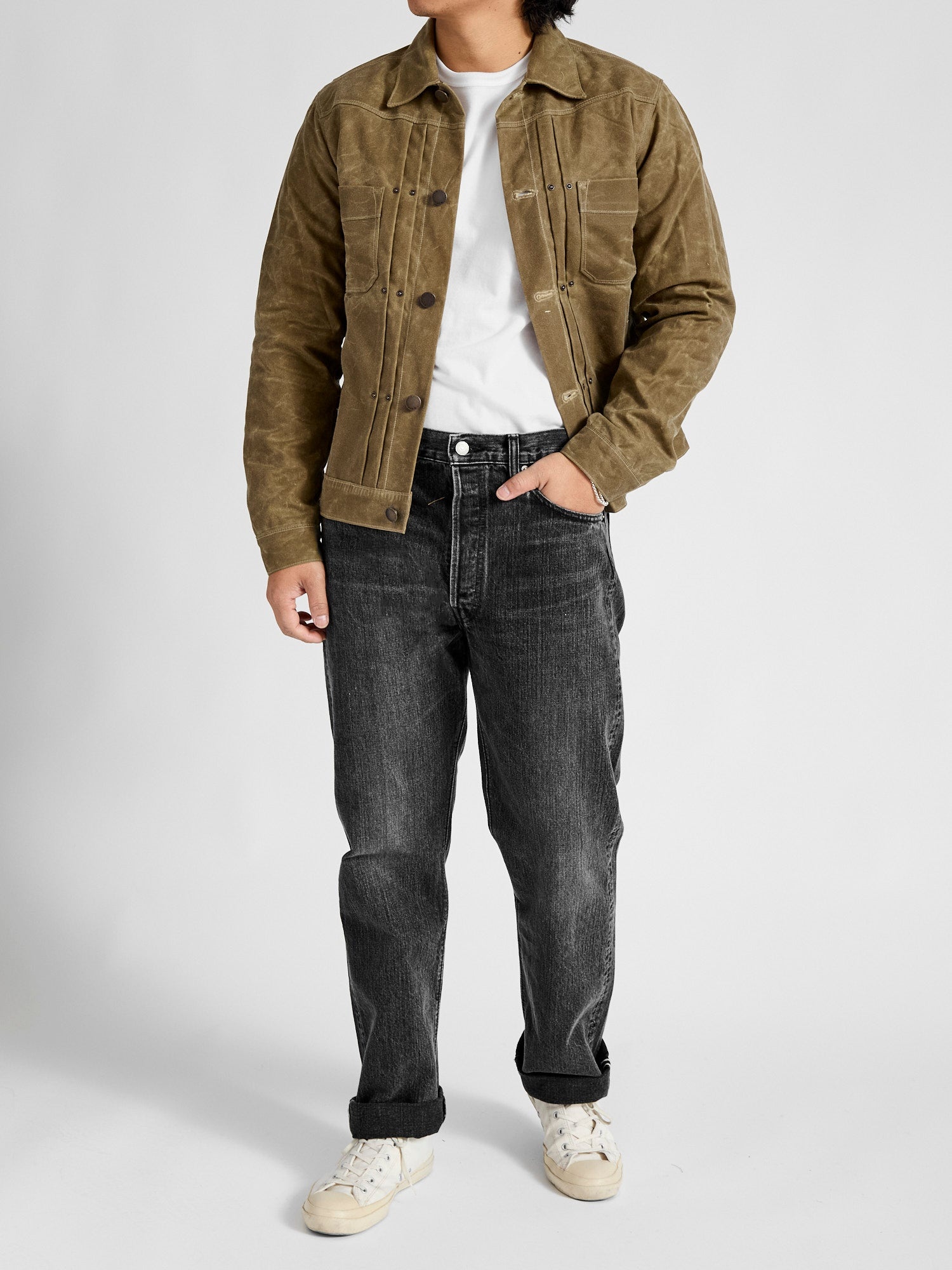 OVY Washed Corduroy Wide Relax Jacket bk（Winter Beanies
