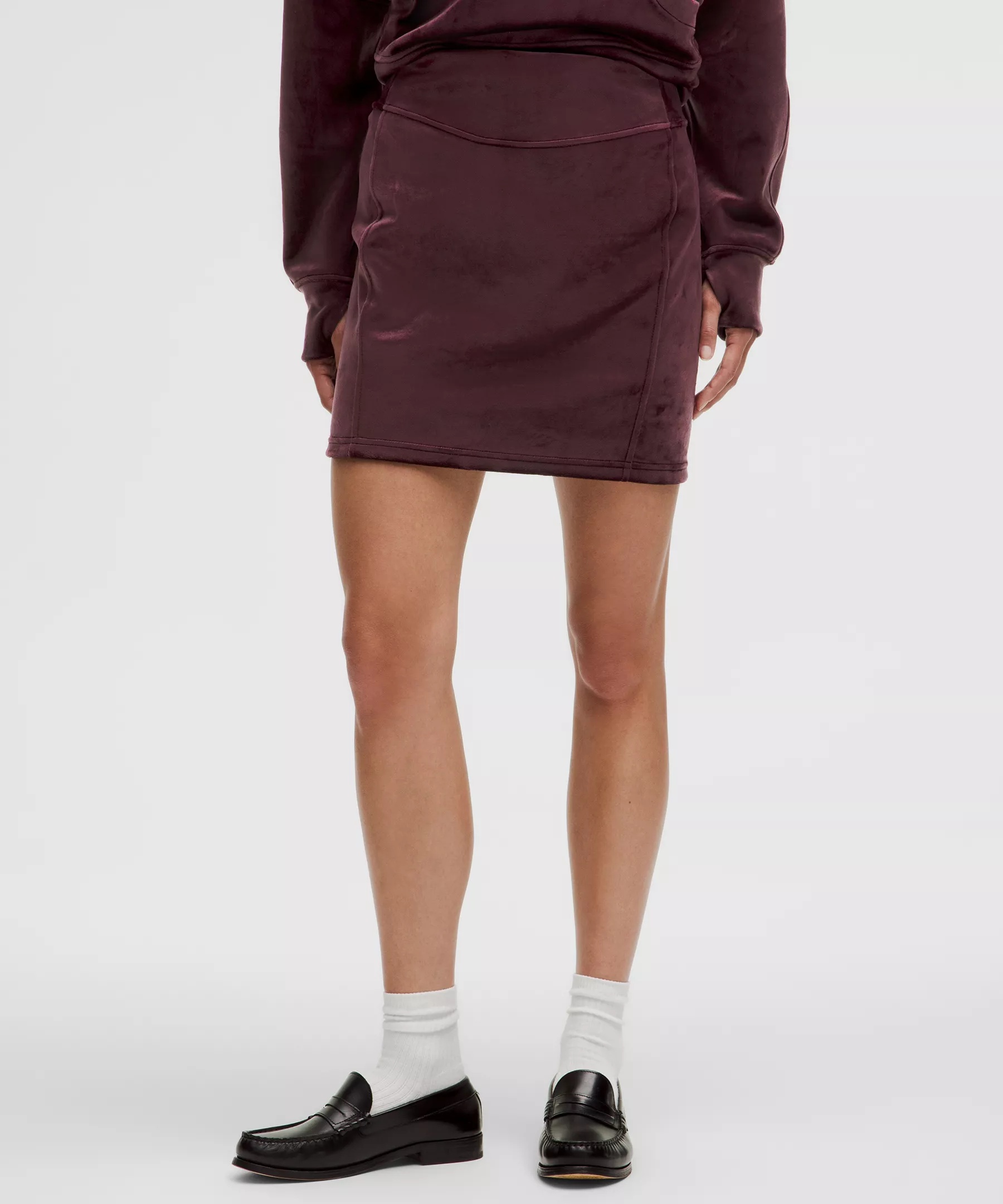 Scuba High-Rise Mini Skirt *Velvet - 1