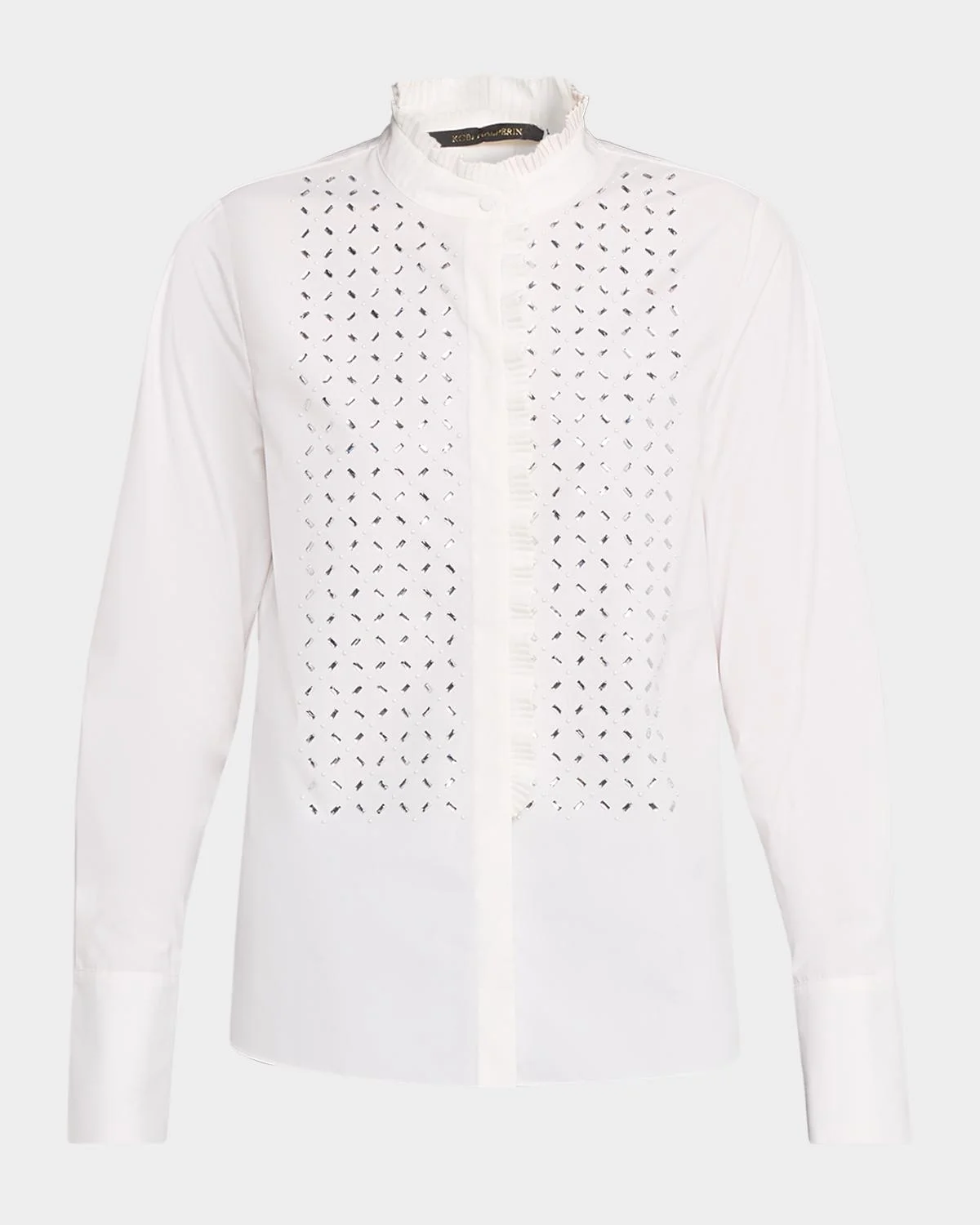 Mick Embellished Ruffle-Trim Blouse - 1
