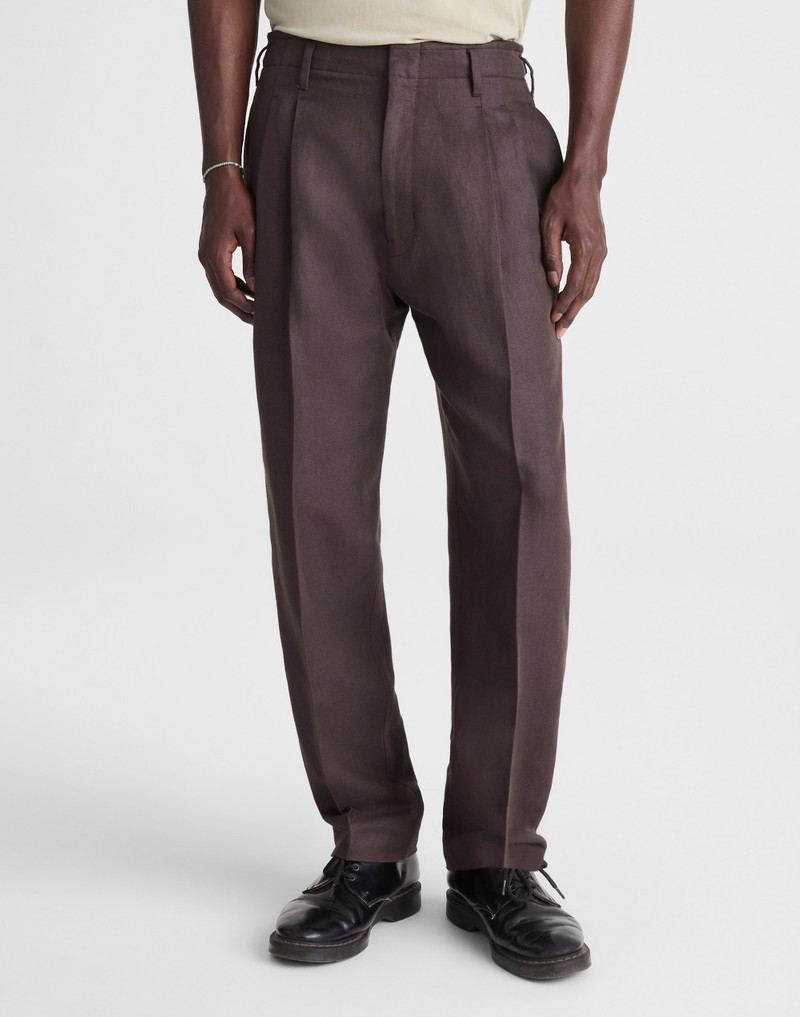 Double-Pleated Trousers in Linen-Cotton Blend 3