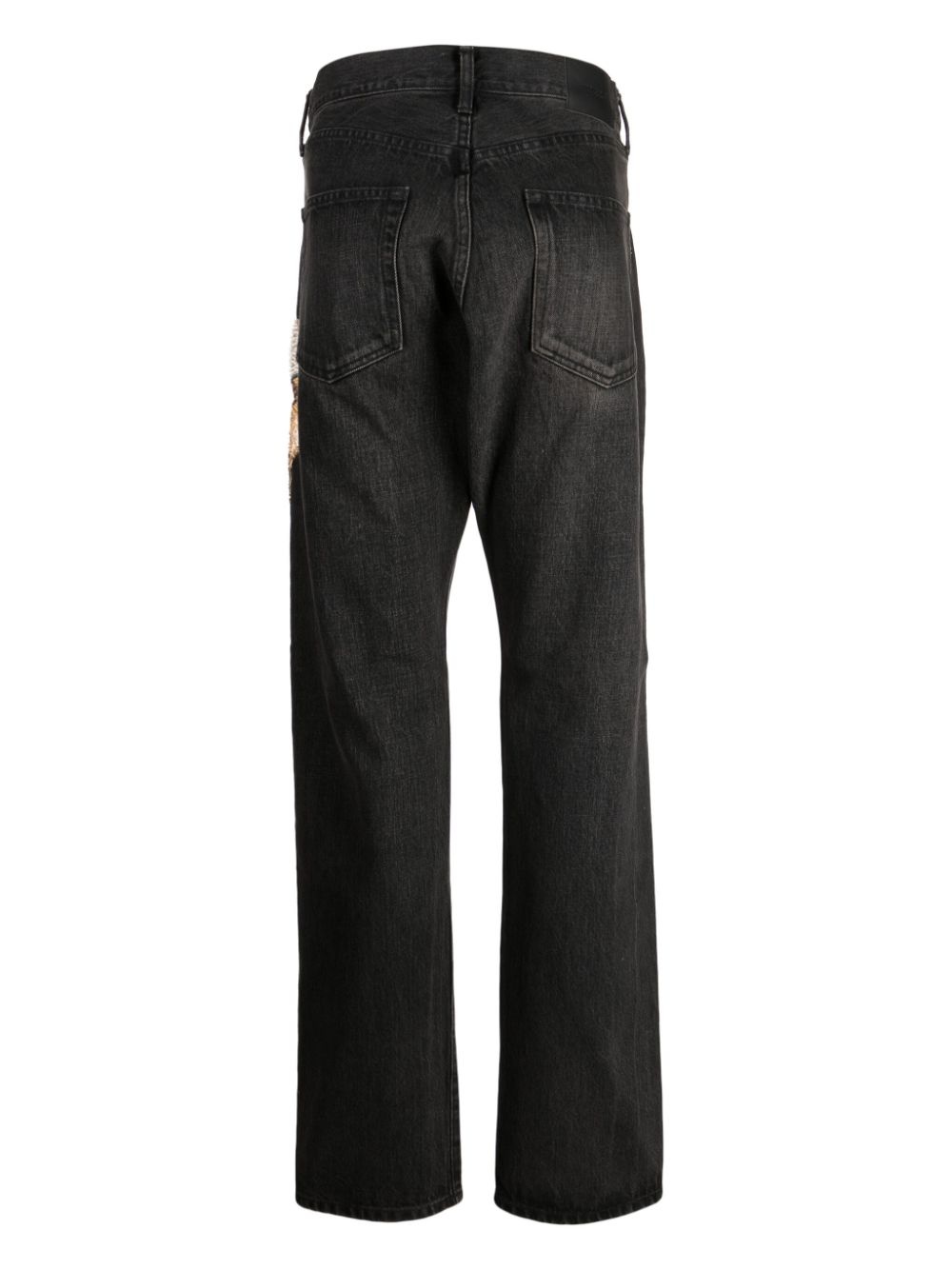 bead-embellished straight-leg jeans - 2