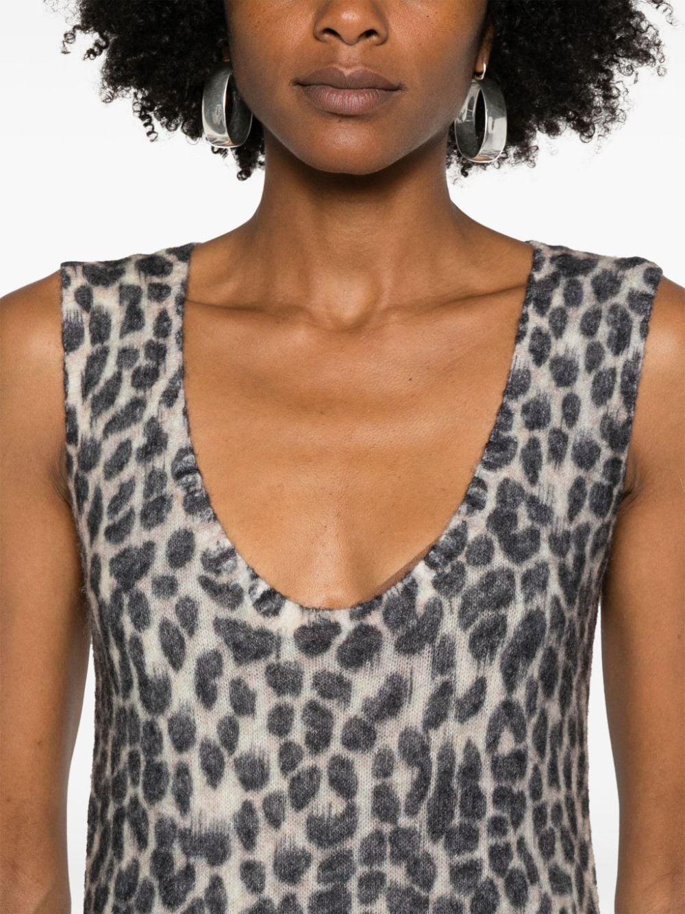 leopard-print tank top - 5