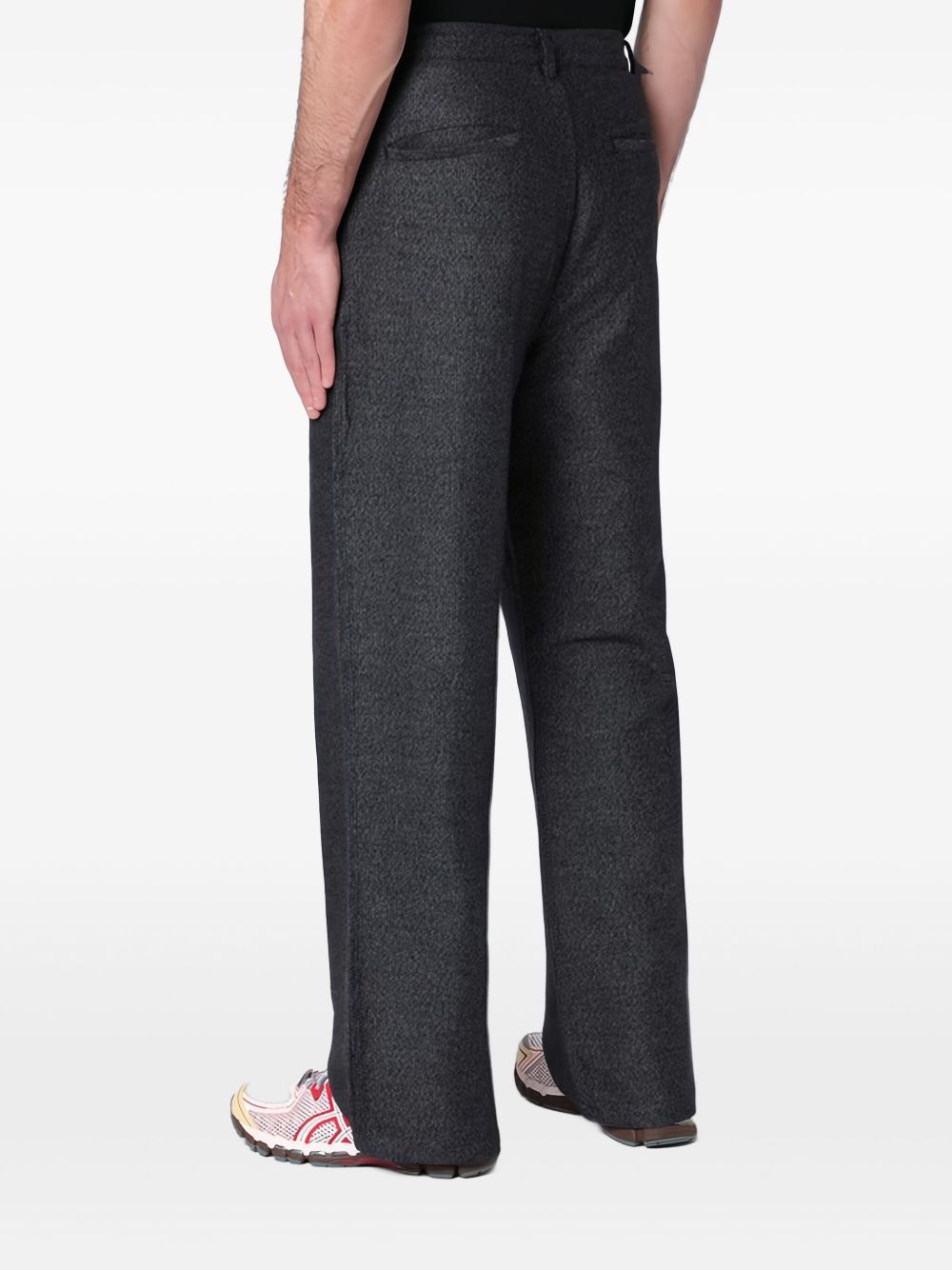 straight-leg cotton trousers - 4