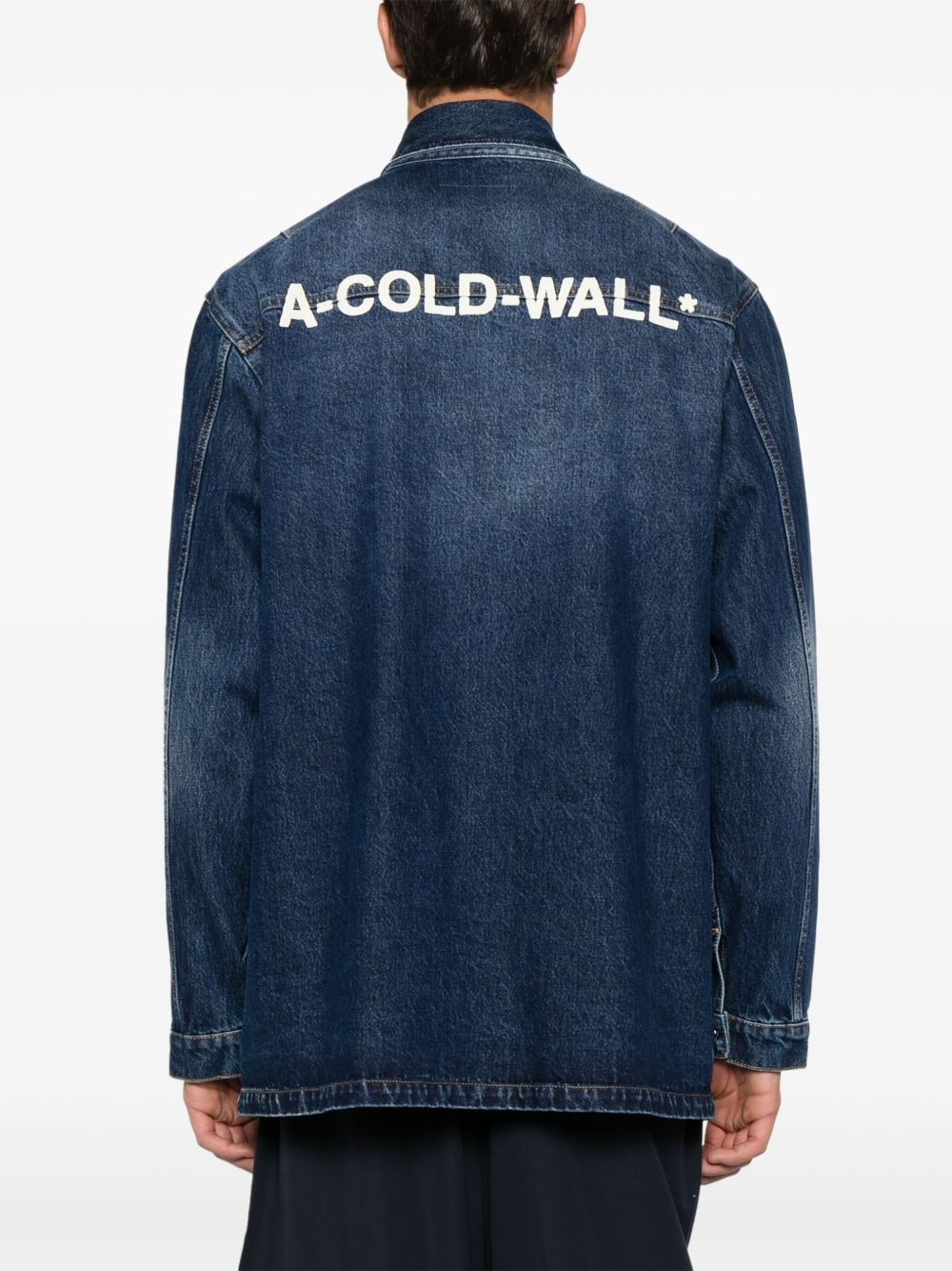 denim overshirt - 4