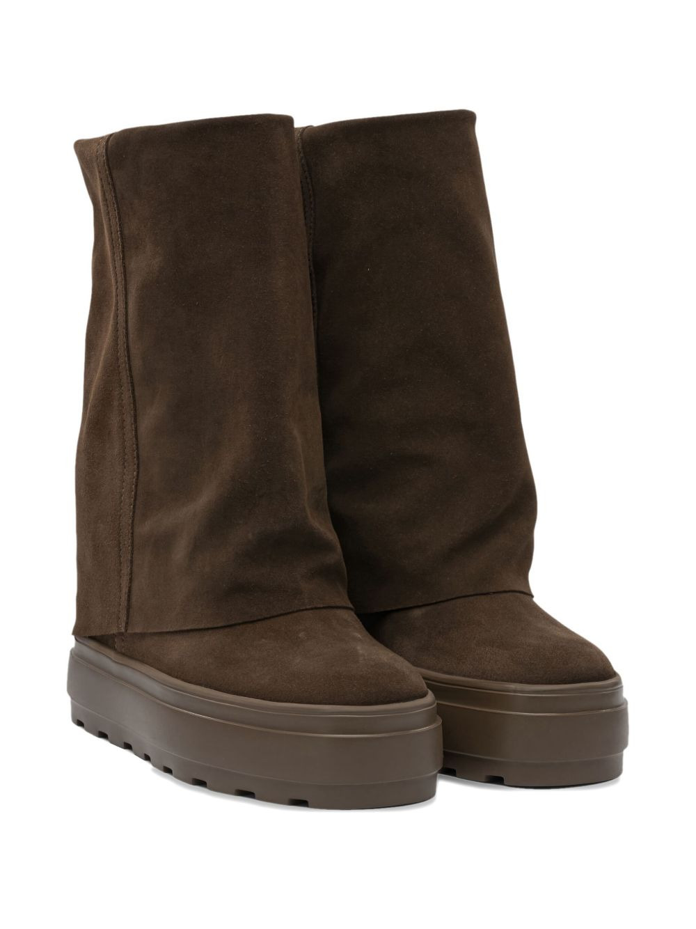 folded platform ankle boots - 2