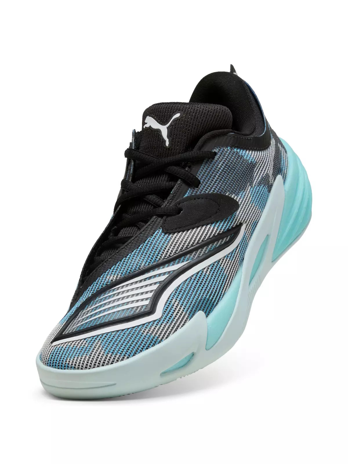 PUMA All-Pro NITRO 2 "Team Light Blue/PUMA White" Men's Basketball Shoe - 5