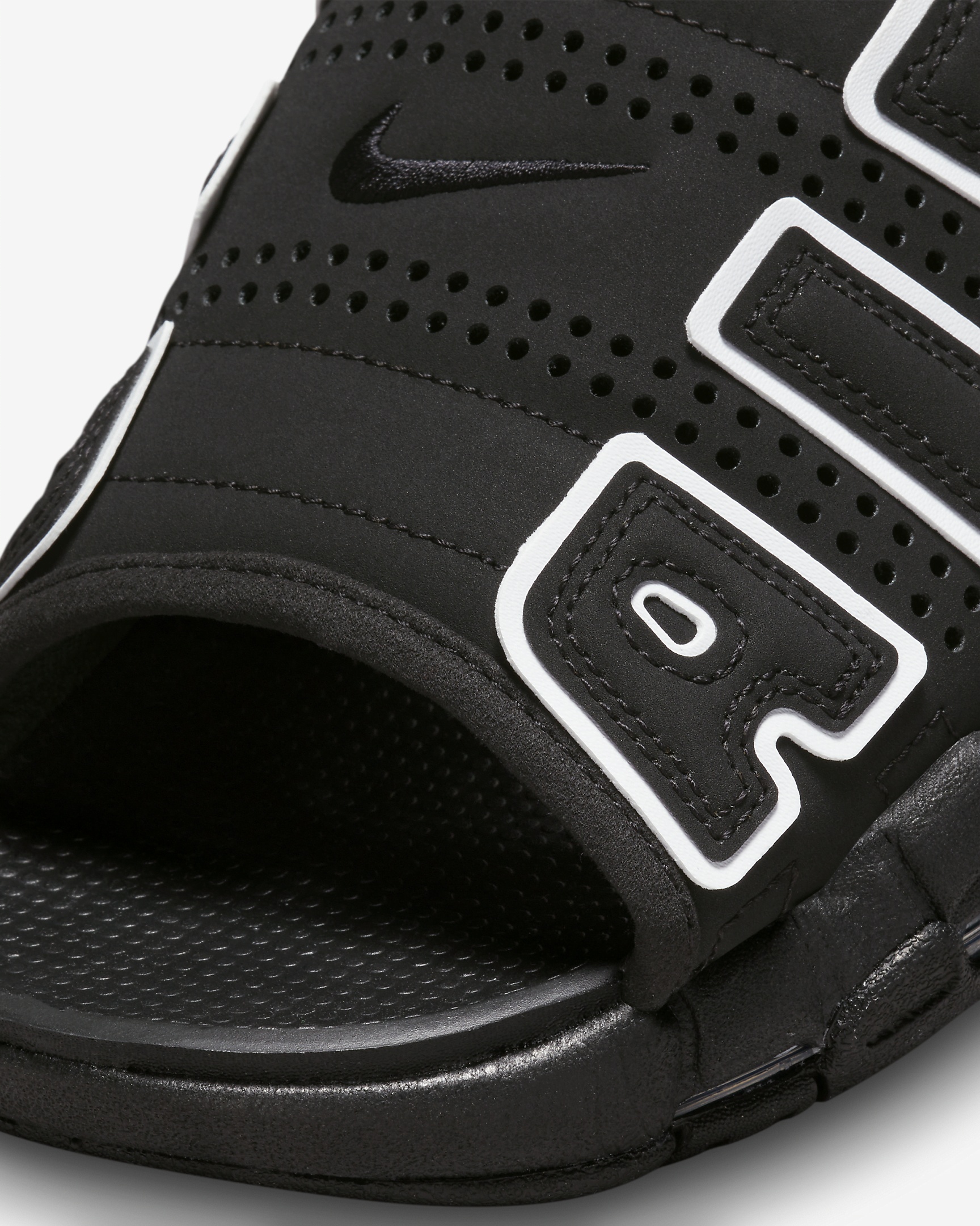 靴 NIKE AIR MORE UPTEMPO SLIDE BLACK Nike Air More Uptempo Slide Sneakers | Flight Club