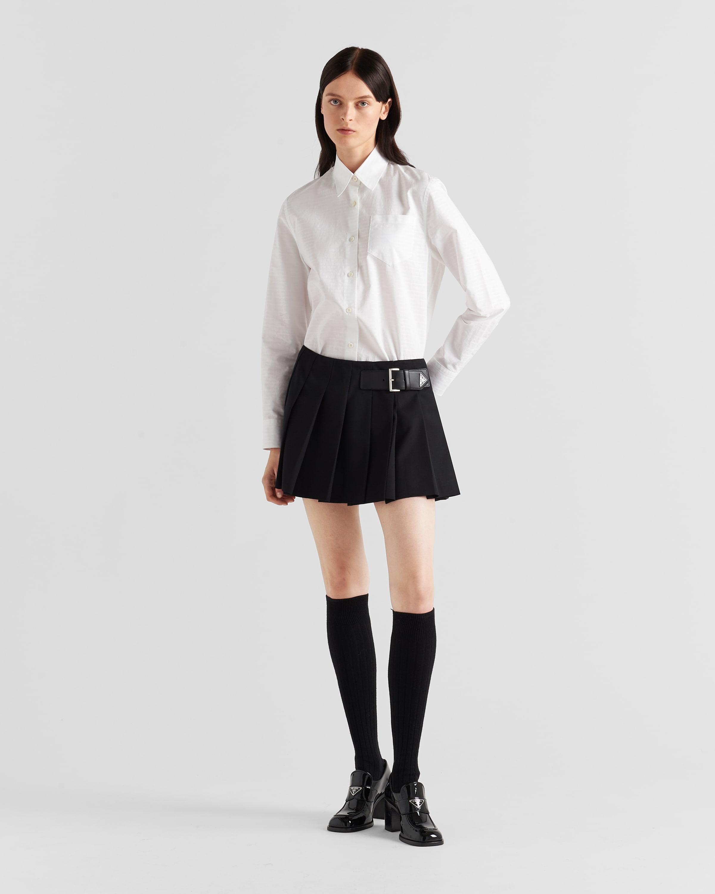 Gabardine miniskirt - 2