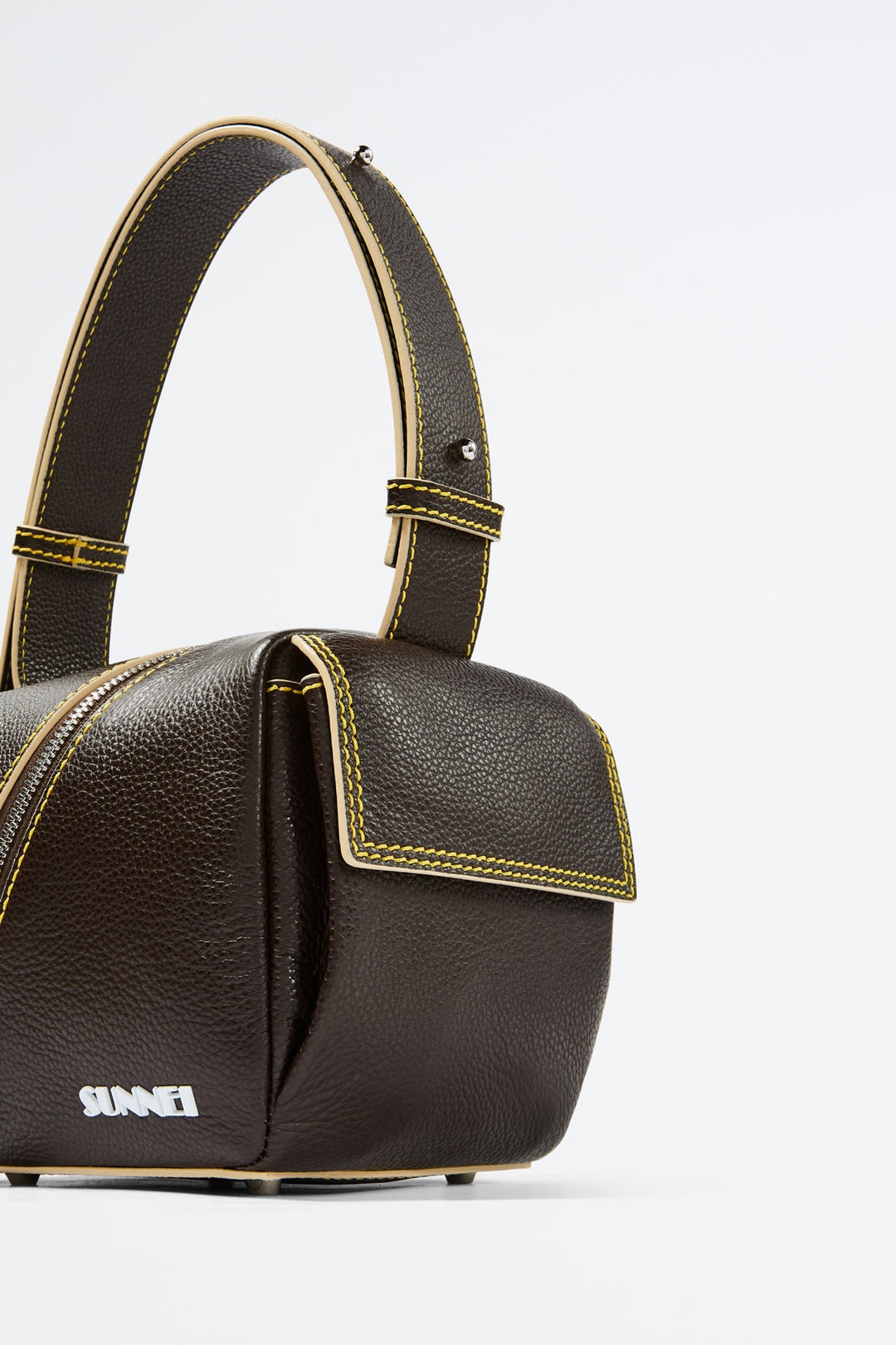 BROWN CROSS ZIP LACUBETTO BAG - 3