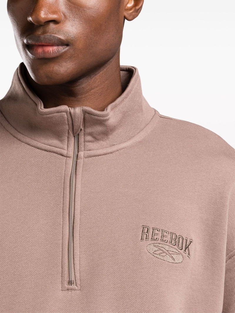 logo-embroidered quarter-zip sweatshirt 5