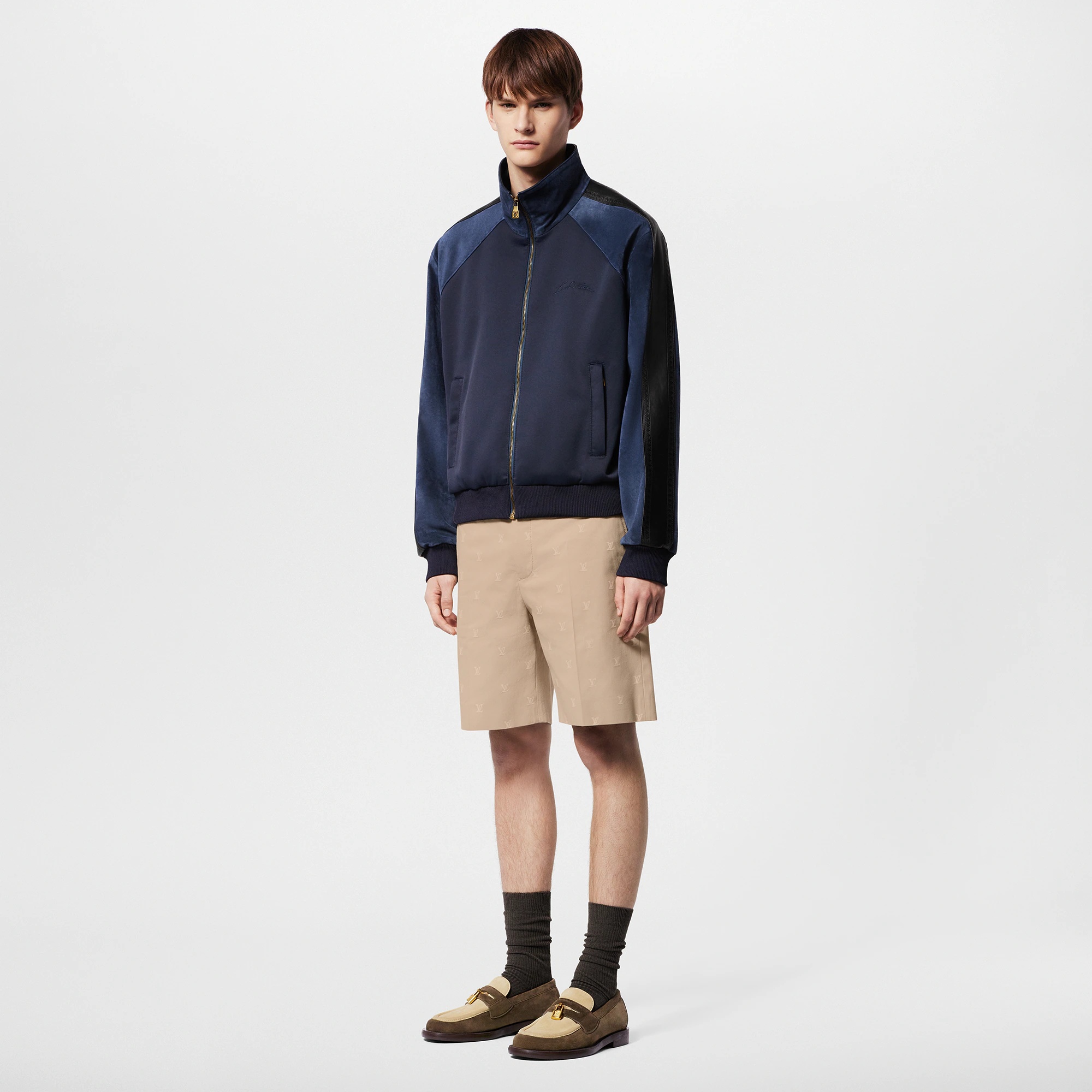 Hybrid Calfskin Track Top - 4