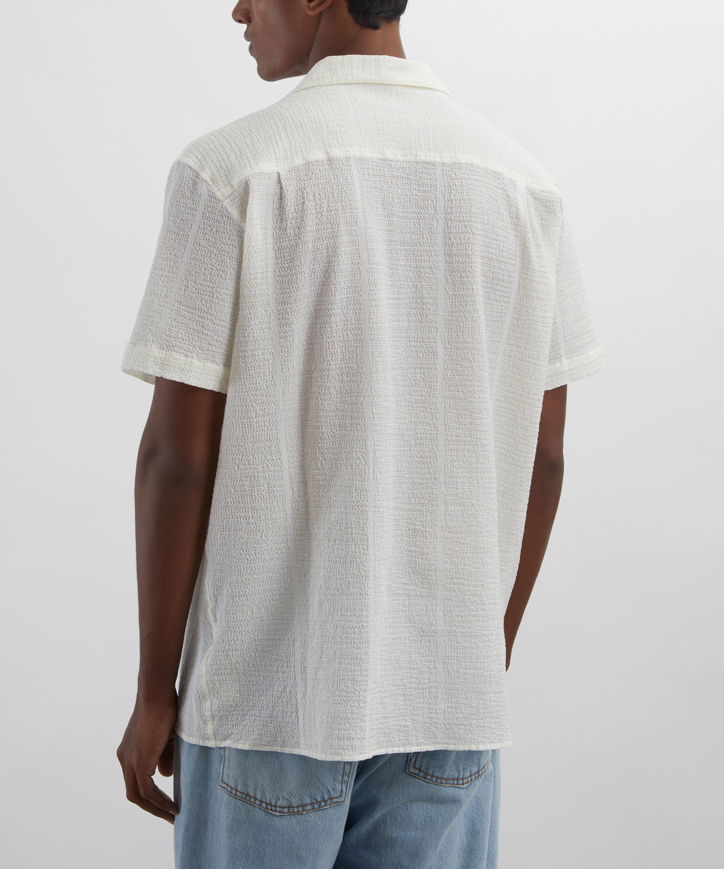 White Malick Seersucker Short-Sleeve Shirt - 4