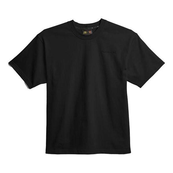 adidas x Pharrell Basics Short-sleeved Embroidered T-Shirt 'Black' GM1958 - 1