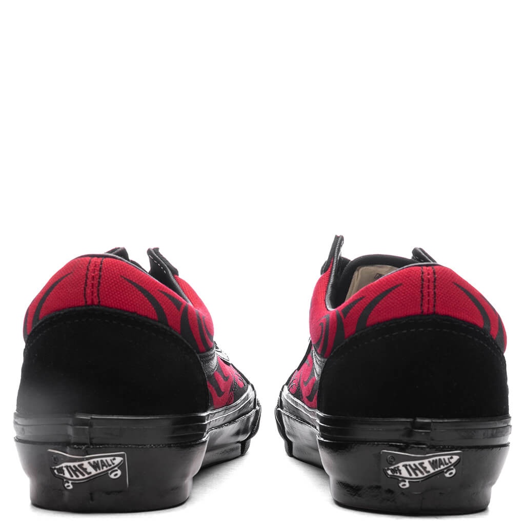 PREMIUM OLD SKOOL Y2K FLAME - BLACK/RED - 4